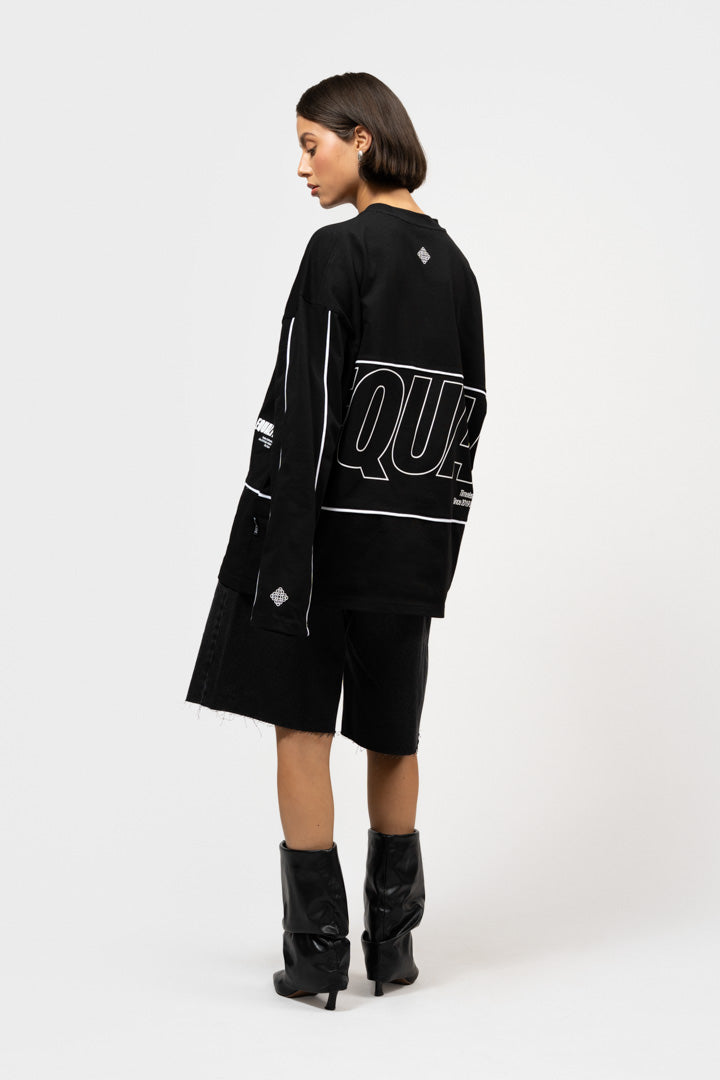 BRUNO LINE LONGSLEEVE TEE | BLACK