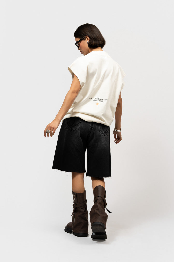 JULLIAN DENIM JORTS | OBSIDIAN BLACK