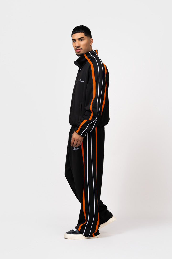 TRACK PANTS | BLACK & ORANGE