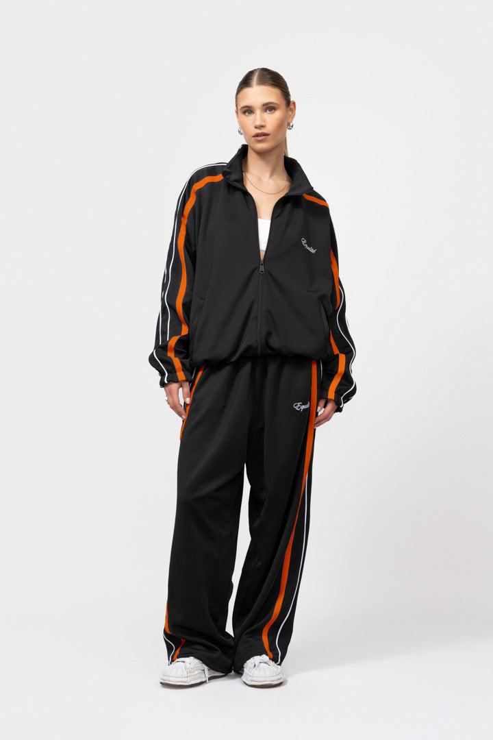 TRACK PANTS | BLACK & ORANGE
