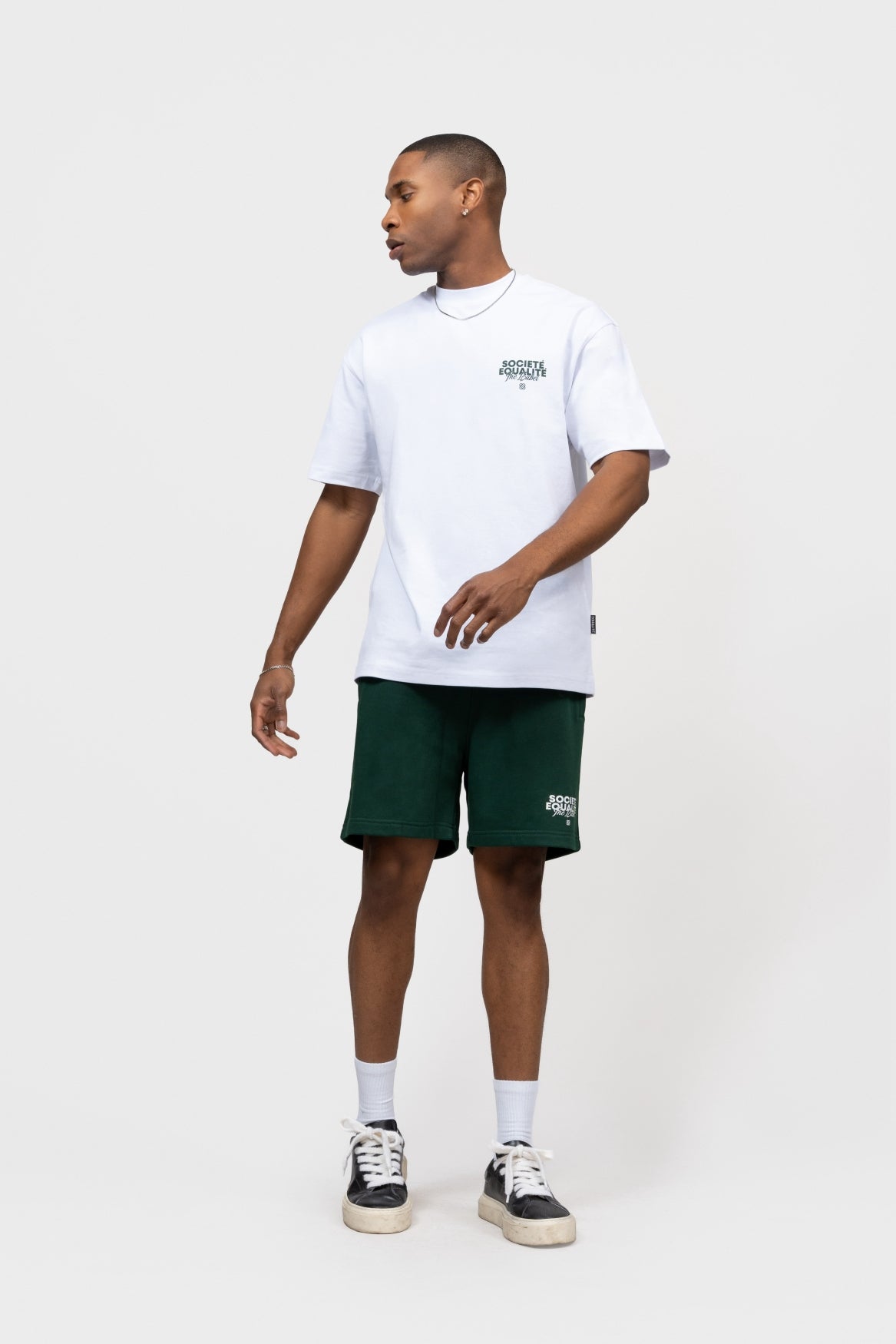SOCIETÉ 2.0 OVERSIZED TEE | WHITE & GREEN