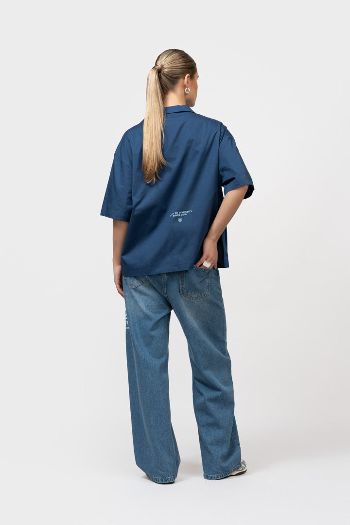ASH BOXY SHIRT | NAVY