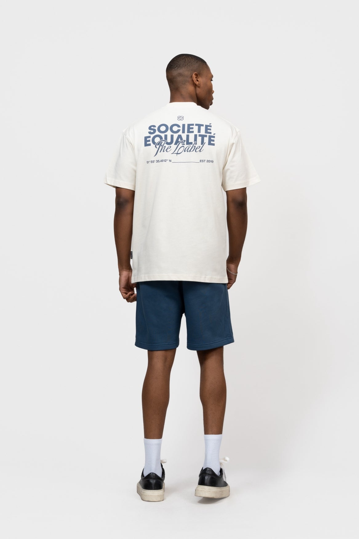 SOCIETÉ 2.0 OVERSIZED TEE | OFF-WHITE & NAVY