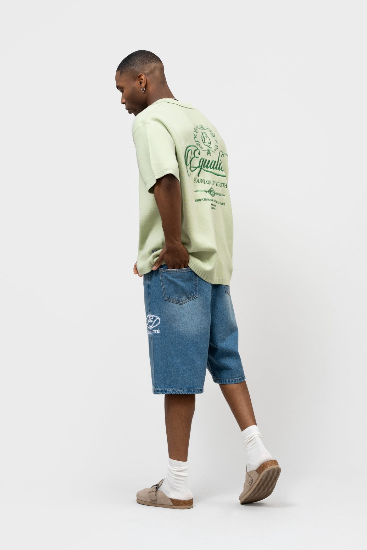 BEAU KNIT POLO | SOFT LIGHT GREEN