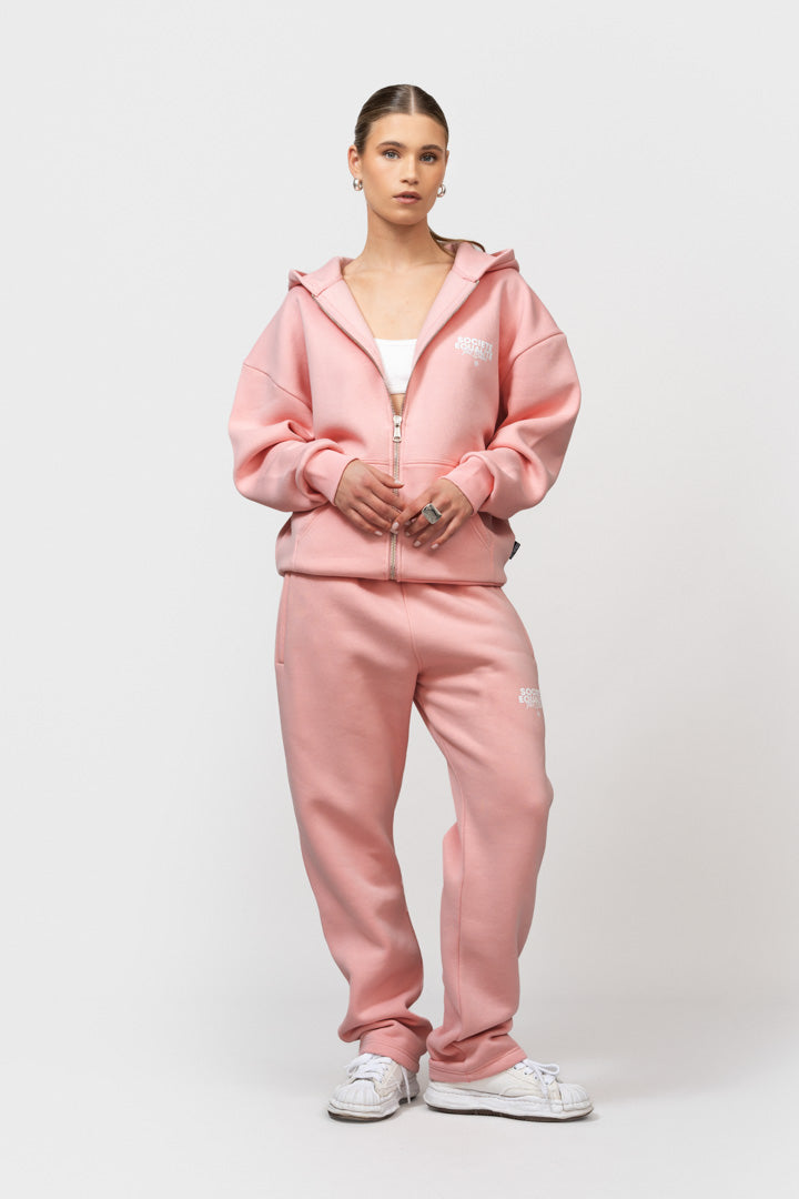 SOCIETÉ 2.0 OVERSIZED FULL ZIP HOODIE | PINK