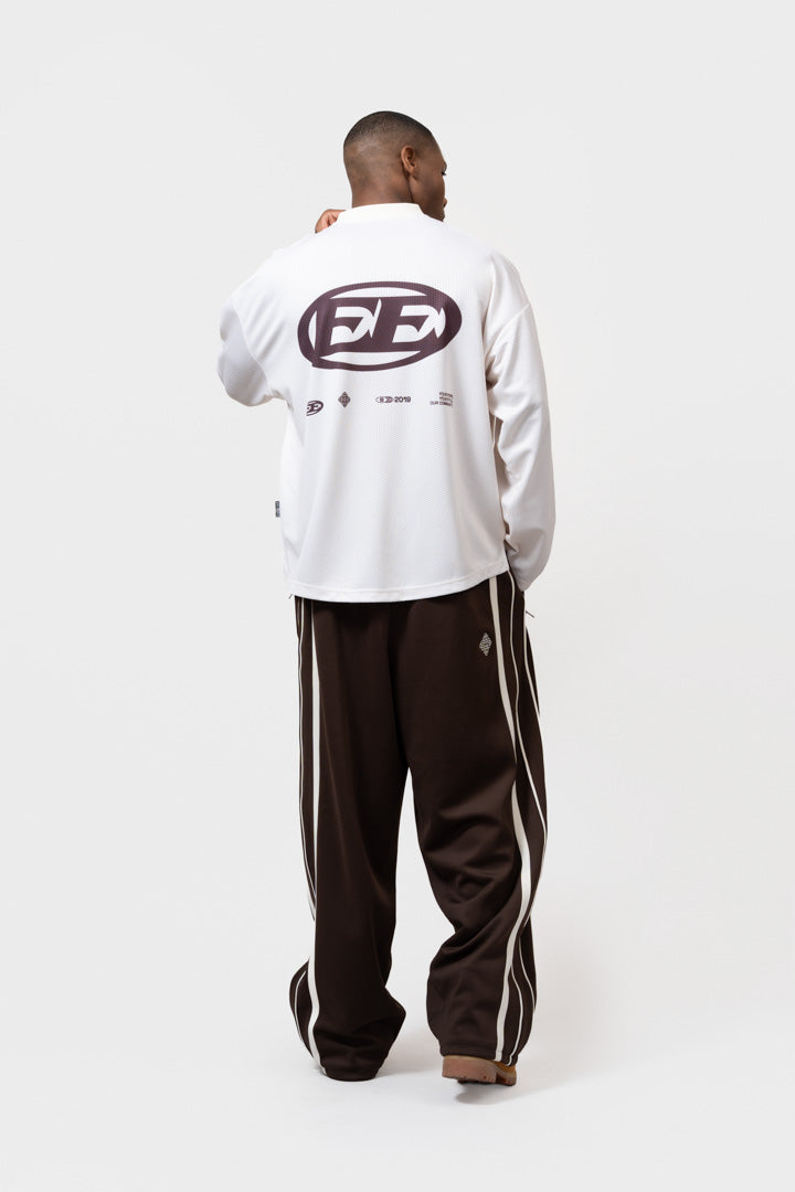 ARENA LONGSLEEVE JERSEY | OFF WHITE & BROWN
