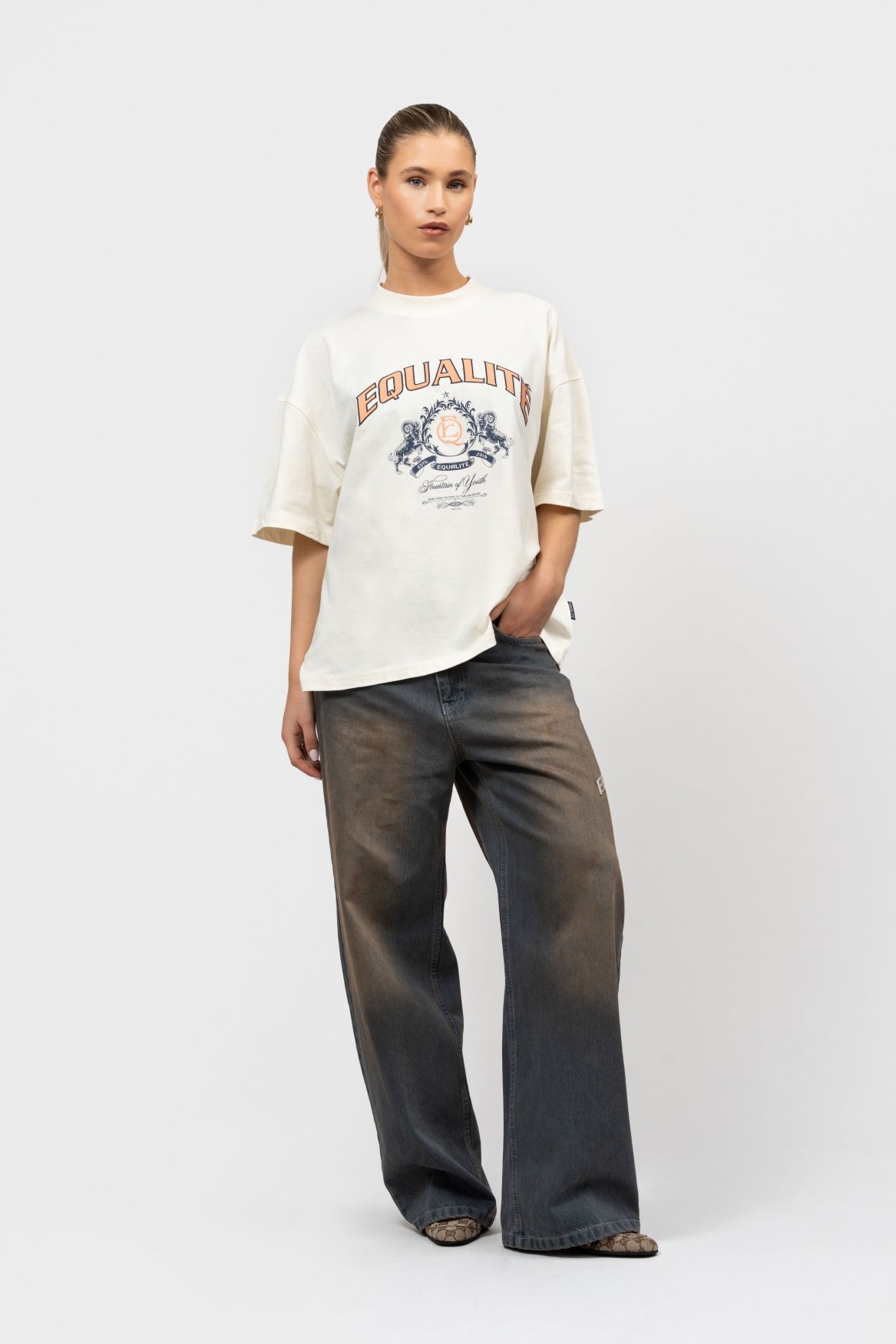 DANI BOXY FIT TEE | OFF-WHITE