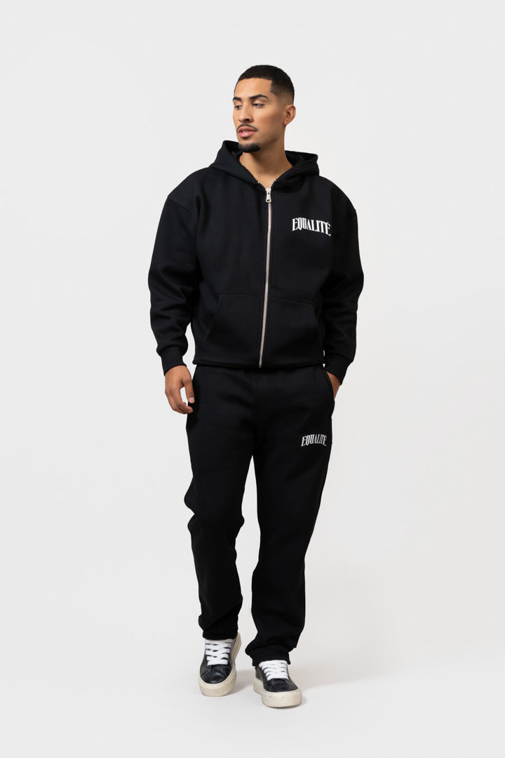 OLIVER FULL ZIP HOODIE | BLACK