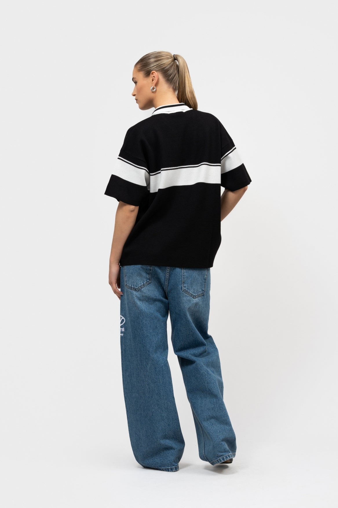 JADEN KNIT POLO | BLACK