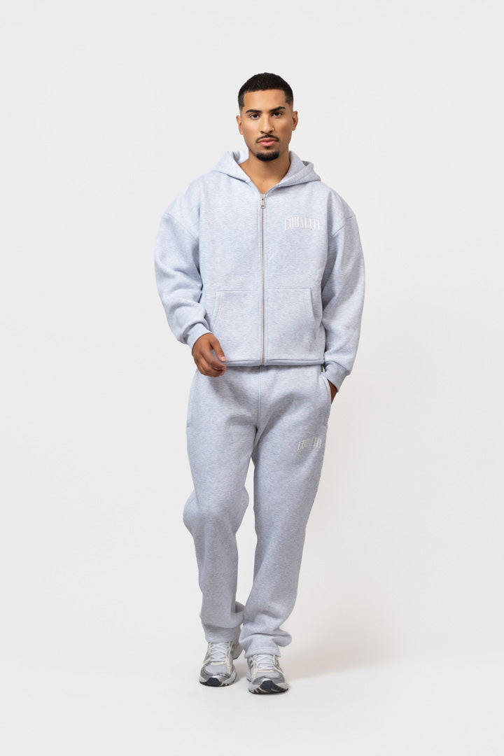 OLIVER FULL ZIP HOODIE | MELANGE GREY