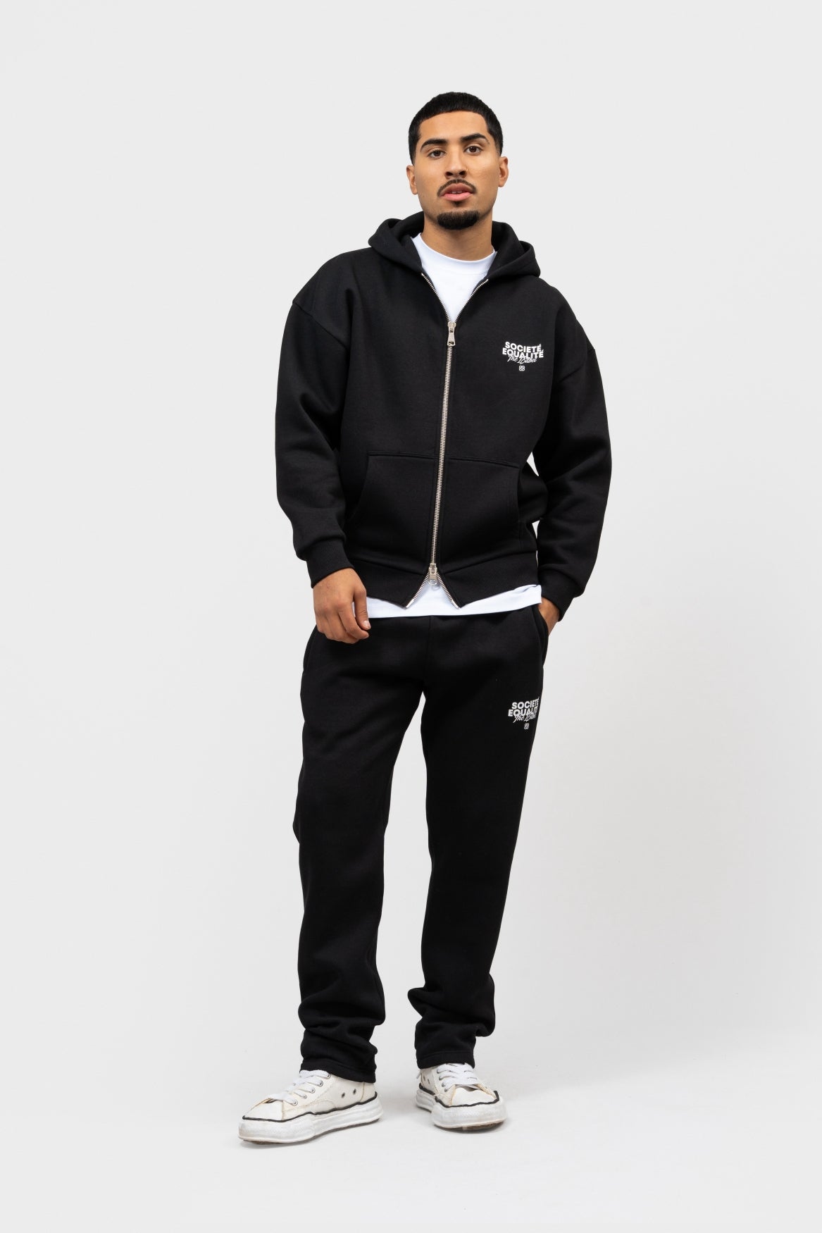 SOCIETÉ 2.0 OVERSIZED FULL ZIP HOODIE | BLACK
