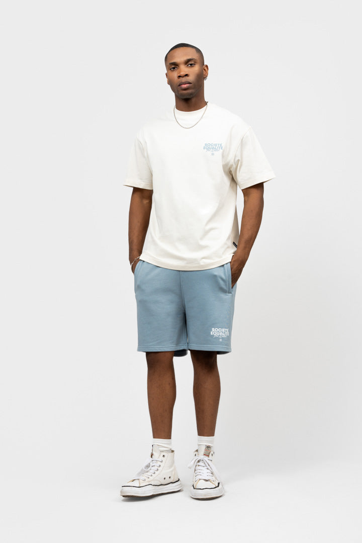 SOCIETÉ 2.0 OVERSIZED TEE | OFF-WHITE & LIGHT BLUE