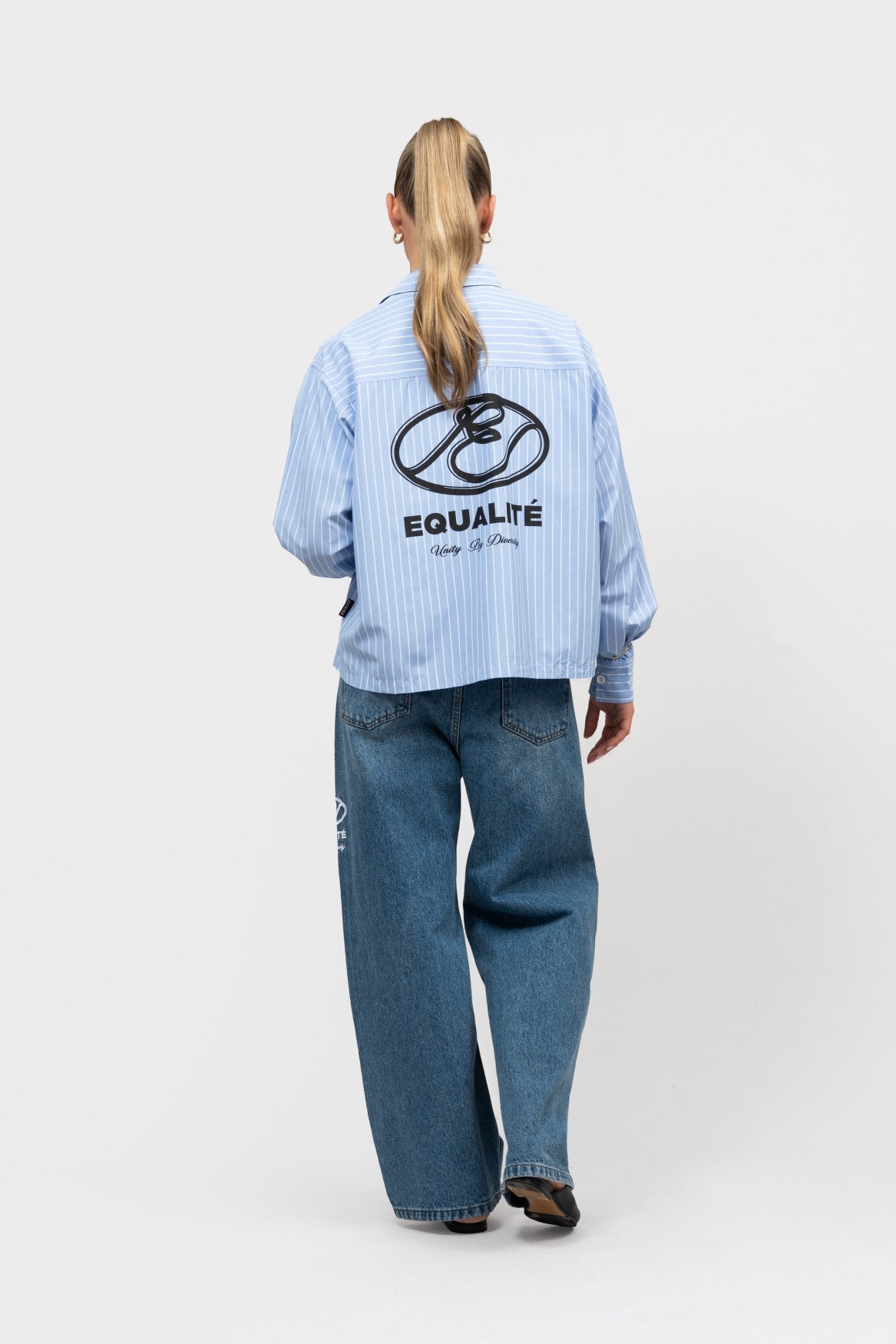 ARID BOXY LONGSLEEVE SHIRT | STRIPED BLUE