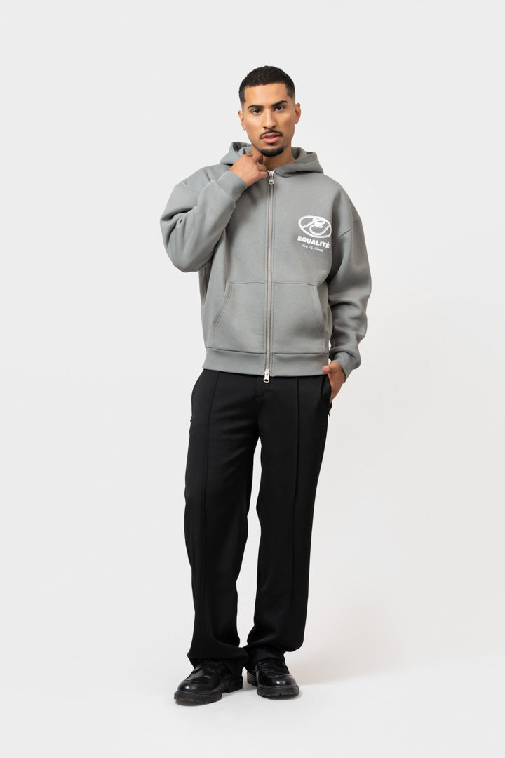 ARID OVERSIZED FULL ZIP HOODIE | GREY