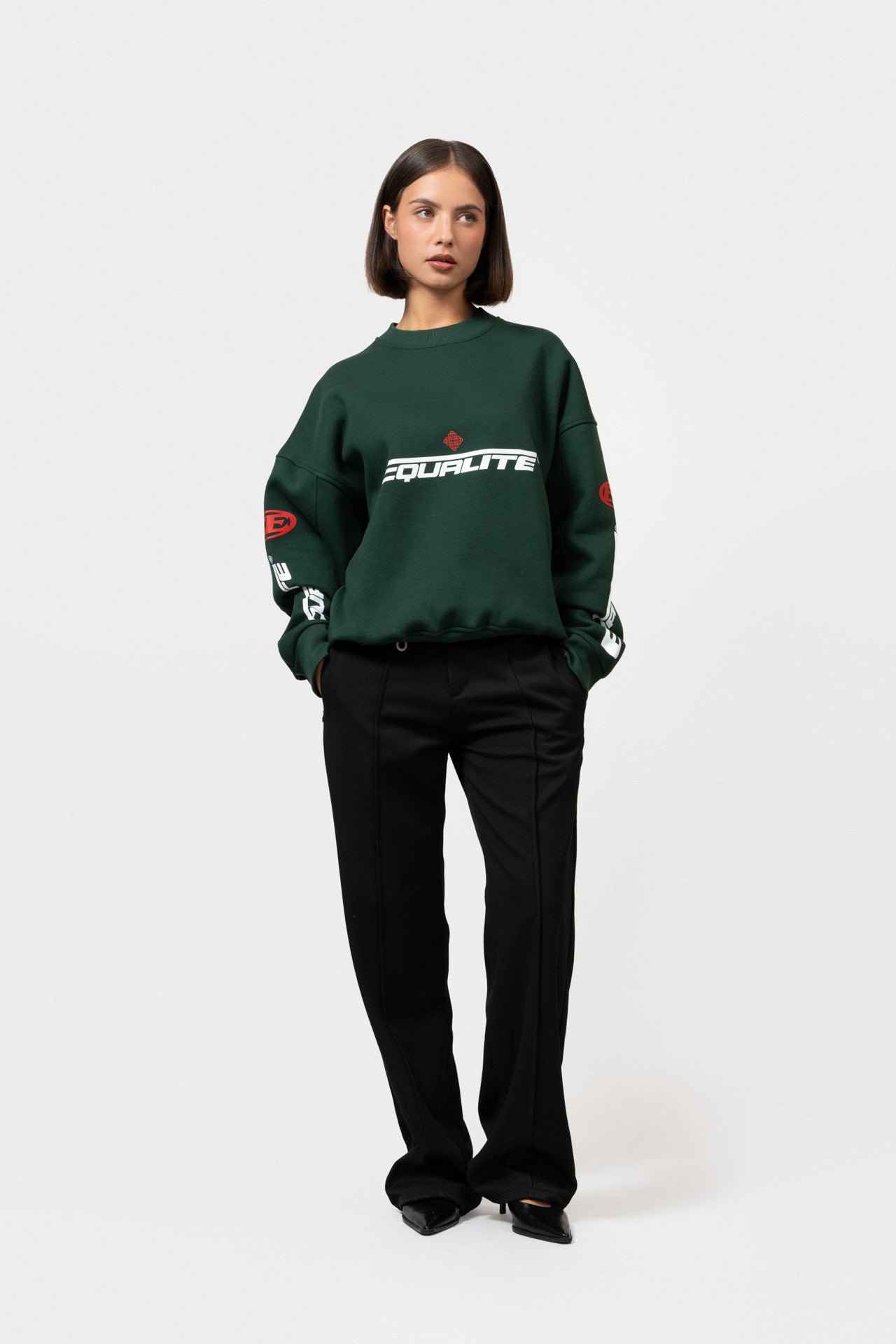 ARENA OVERSIZED SWEATER | GREEN