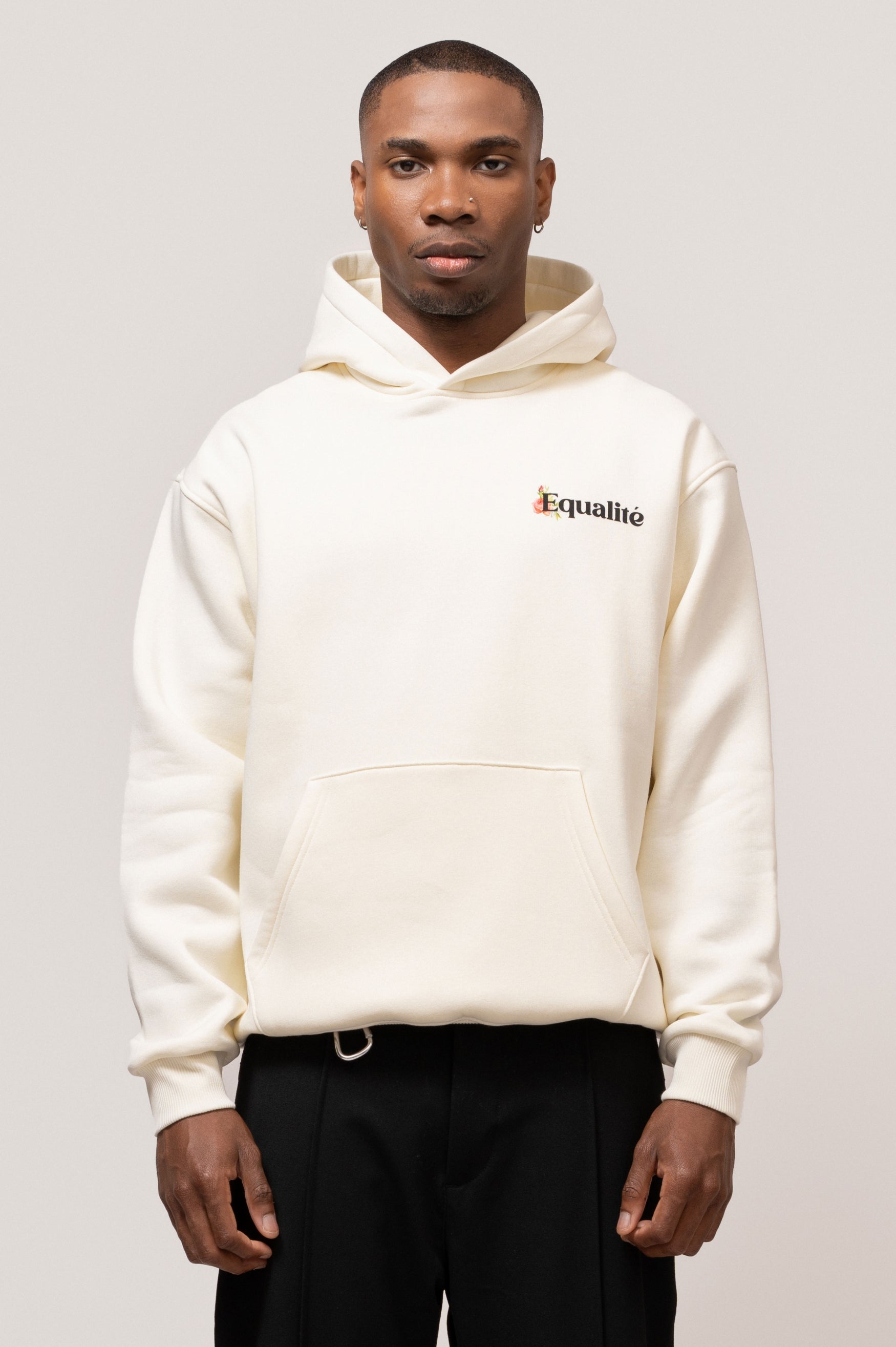 FLOWER OVERSIZED HOODIE | OFF-WHITE