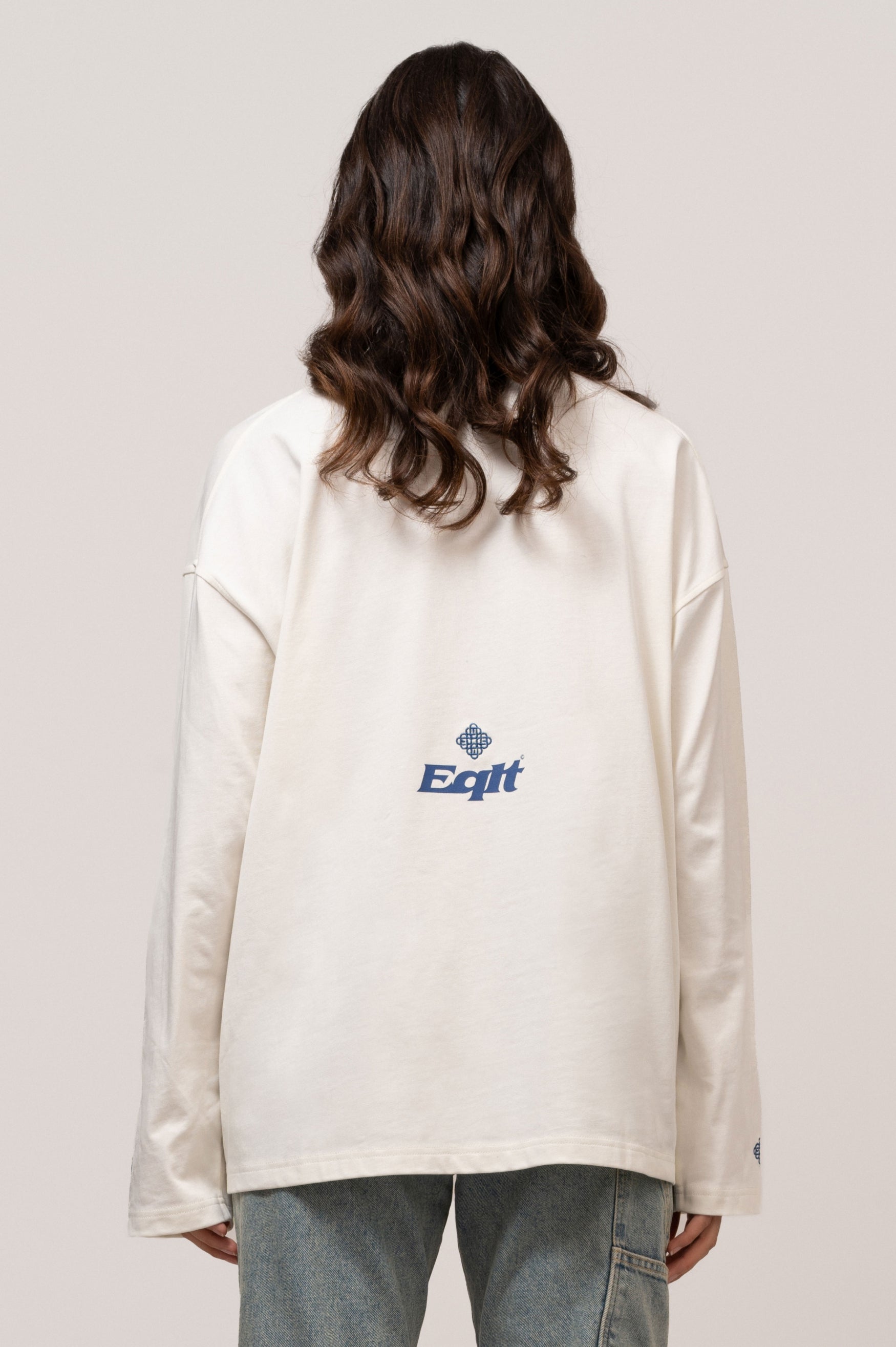 JERSEY LONGSLEEVE POLO | OFF-WHITE
