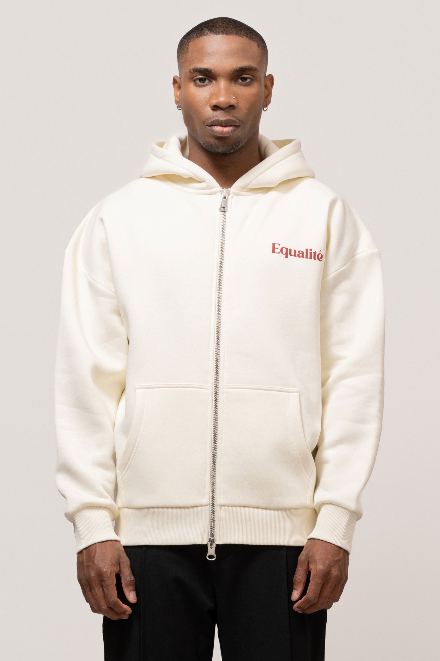 PAINTING EQLT OVERSIZED FULL ZIP HOODIE | OFF-WHITE