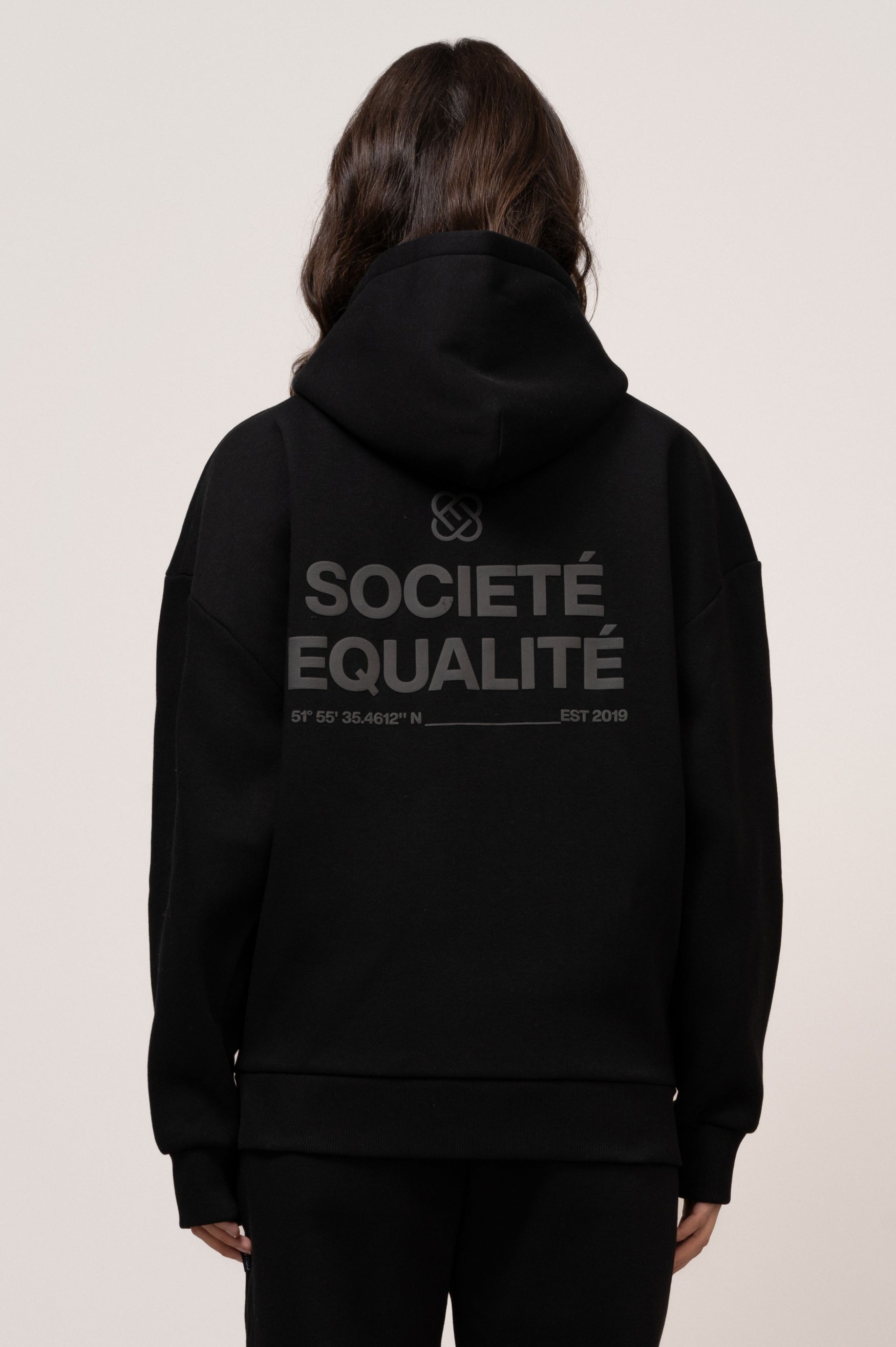 Societé Full Zip Hoodie | Black & Black