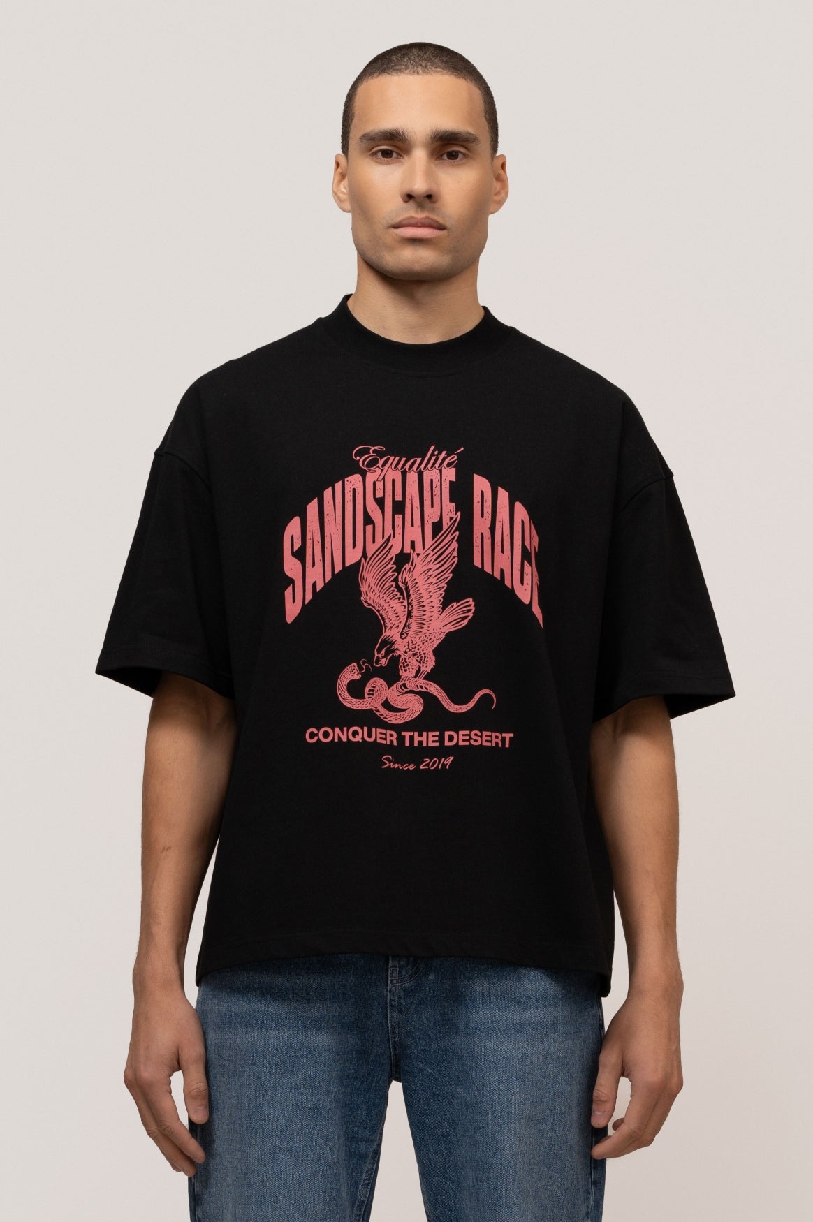 EAGLE BOXY TEE | BLACK