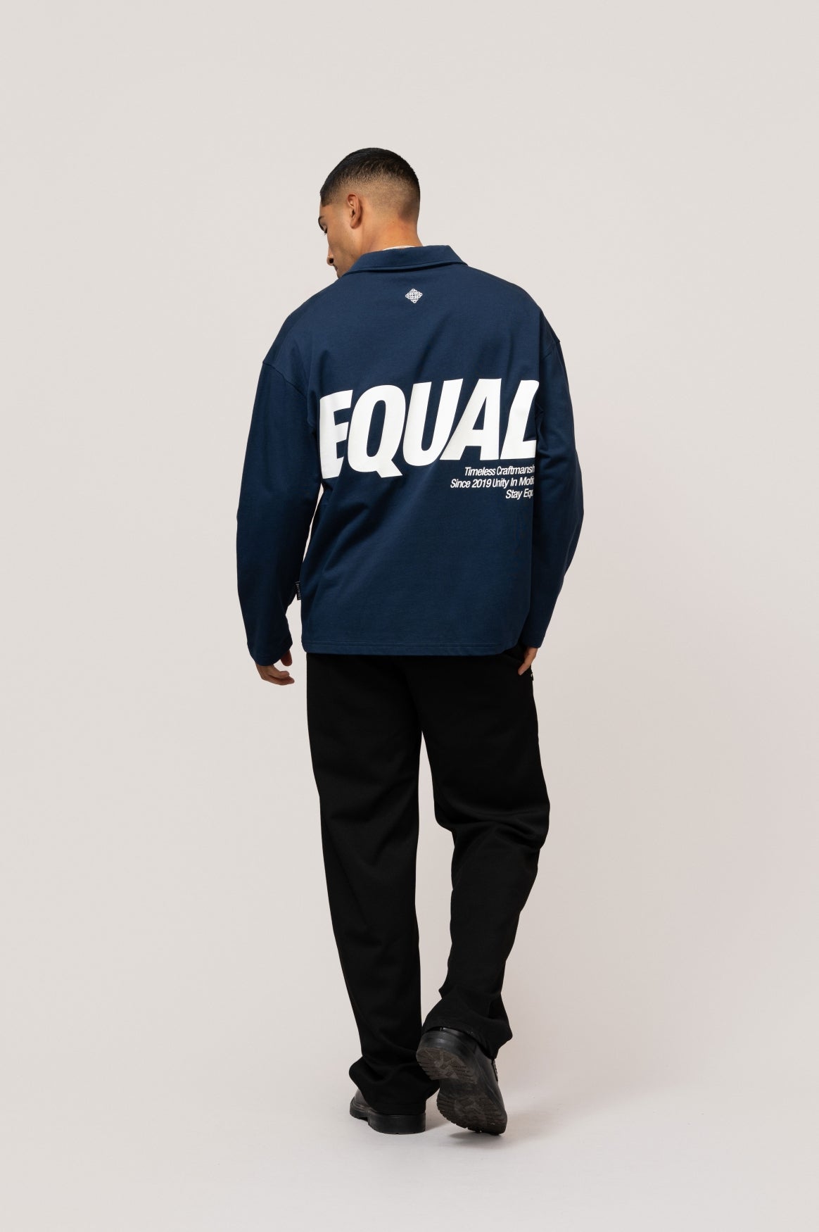 Elia Longsleeve Polo | Navy