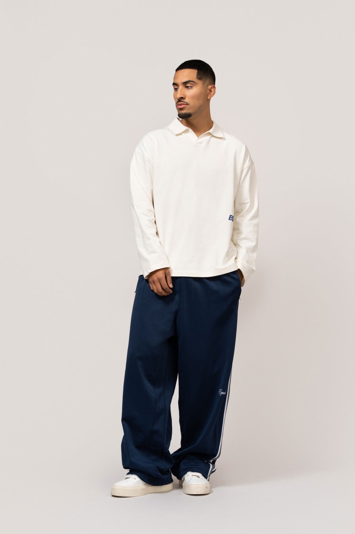 ELIA LONGSLEEVE POLO | OFF-WHITE