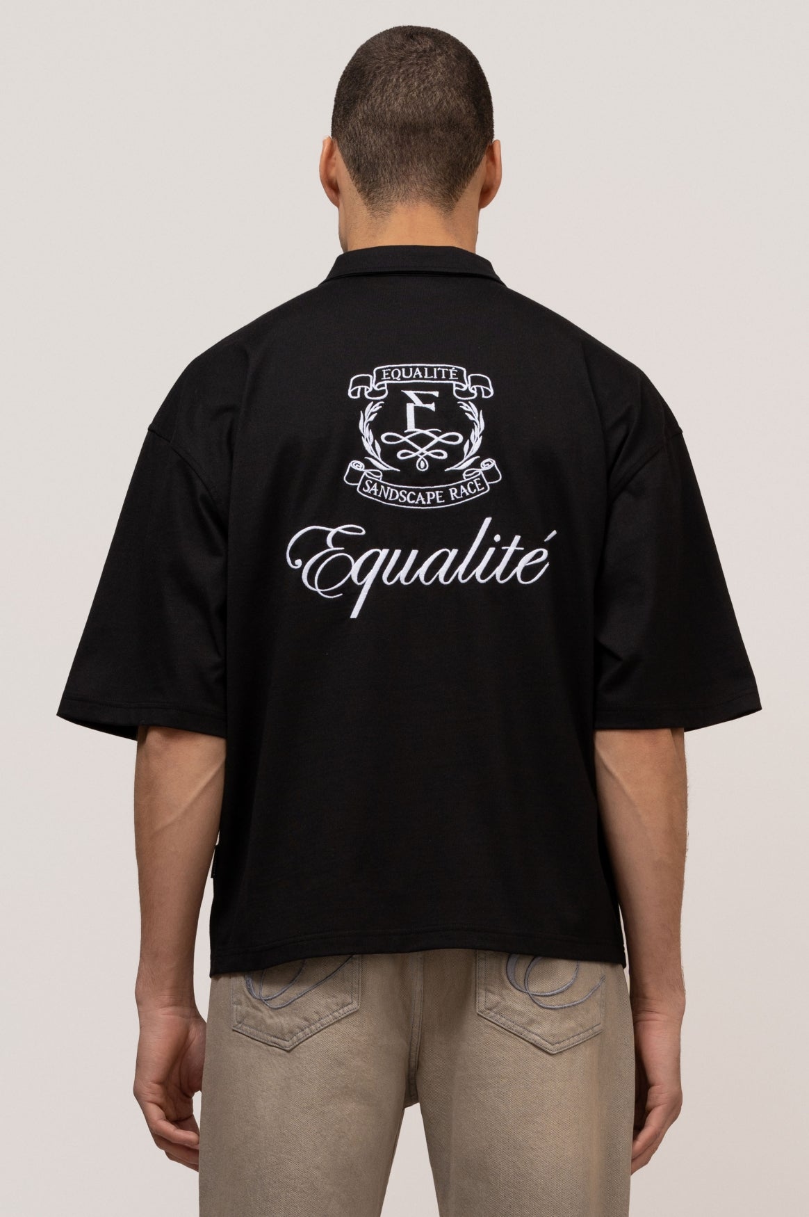 OASIS BOXY POLO | BLACK