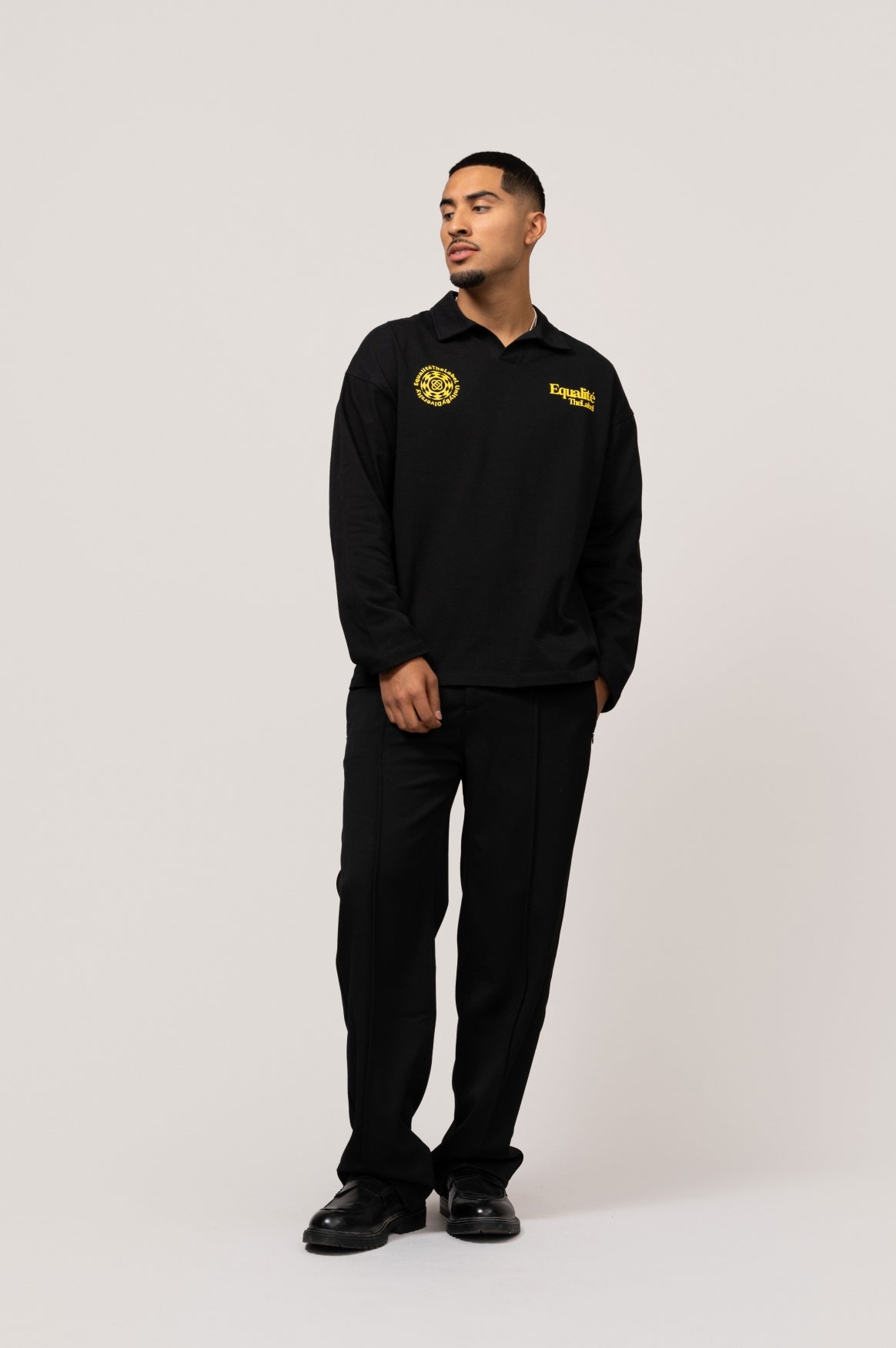Verity Longsleeve Polo | Black