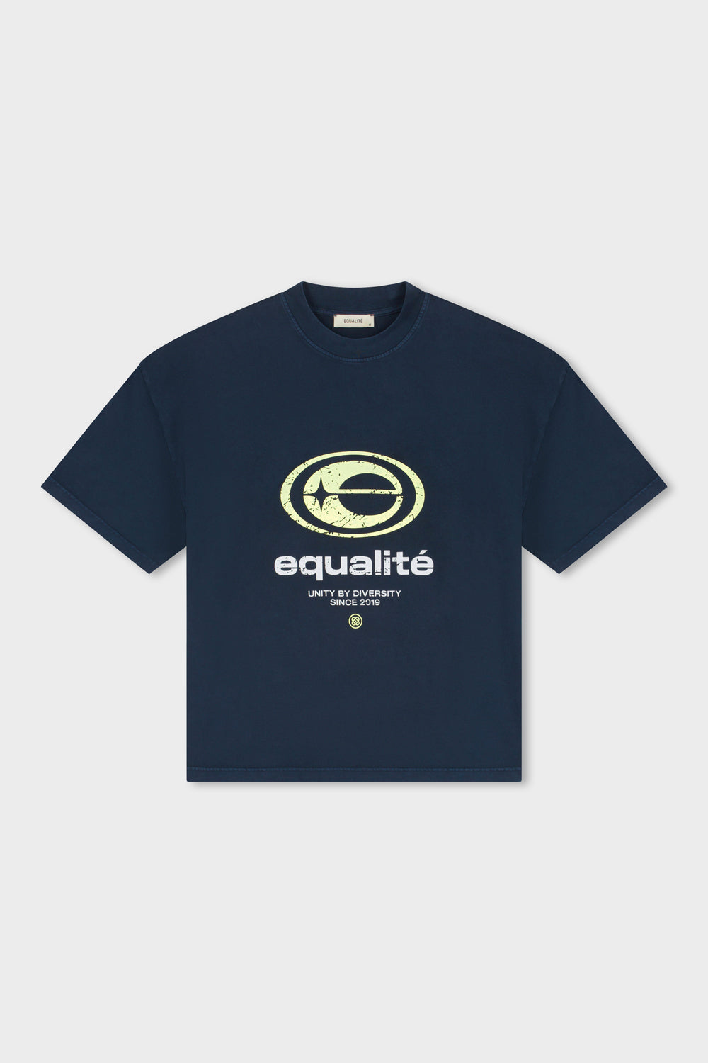 ELAN BOXY TEE | NAVY & BUTTER YELLOW
