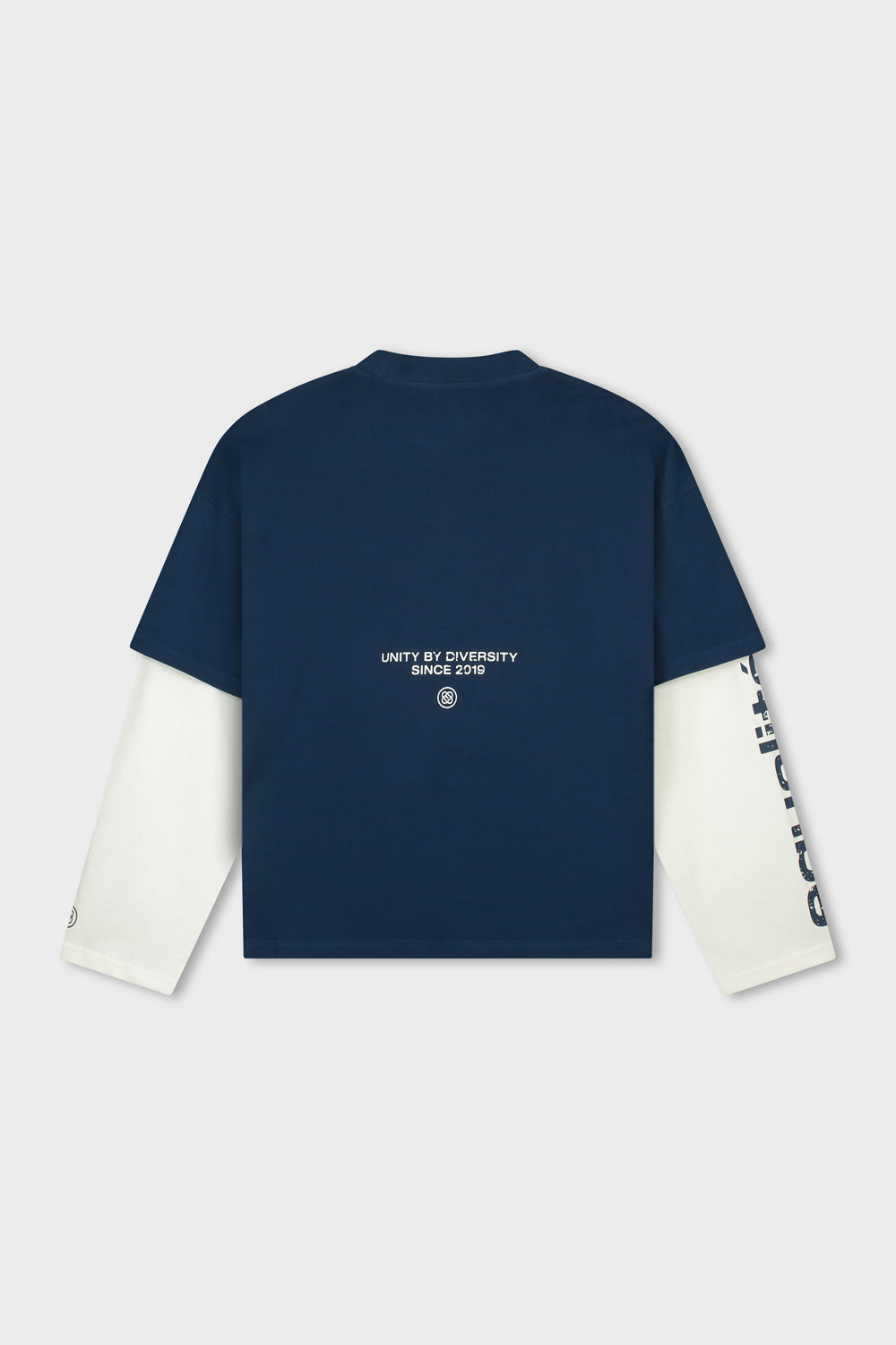 ELAN DOUBLE LAYER LONGSLEEVE TEE | NAVY & OFF-WHITE