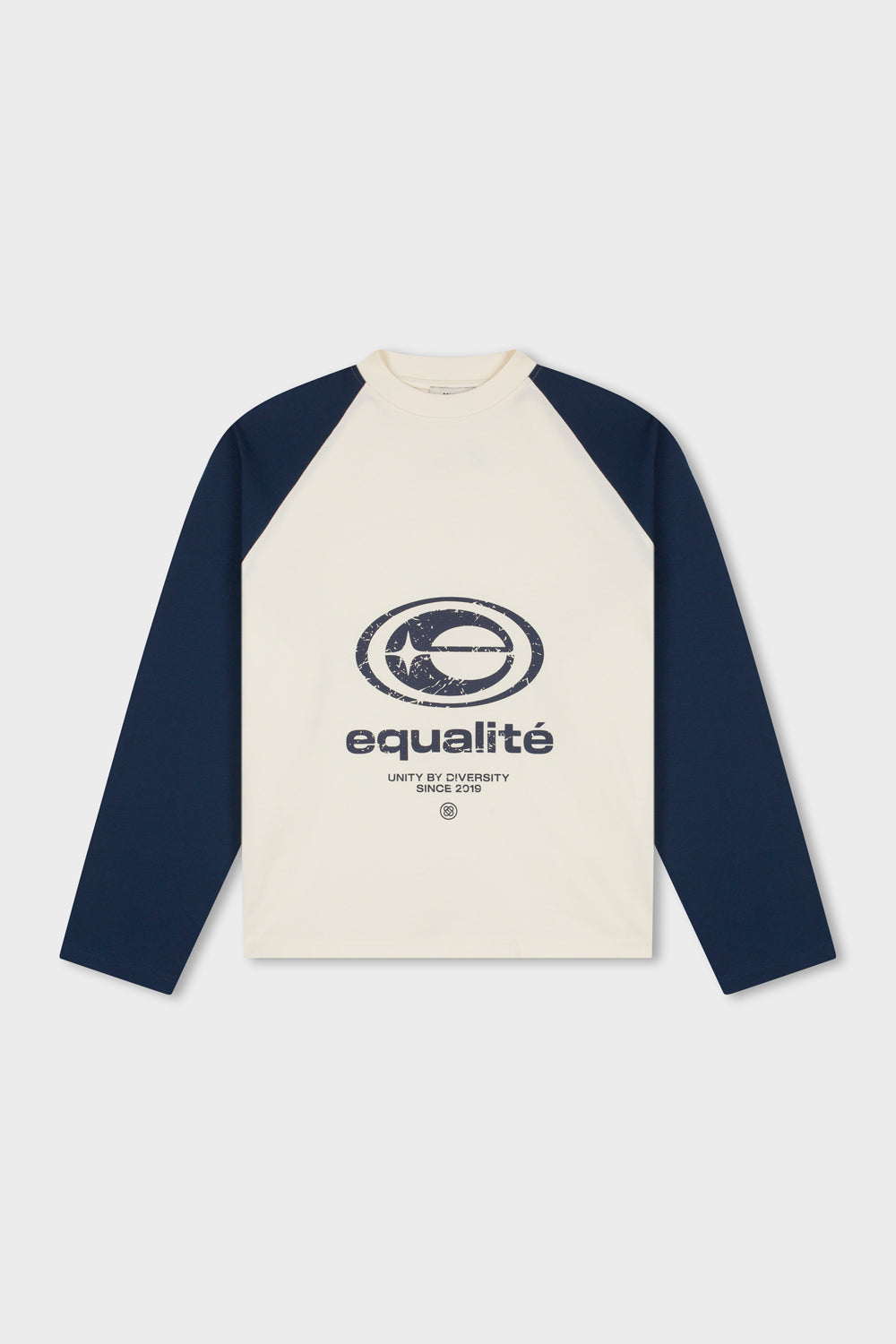 ELAN OVERSIZED LONGSLEEVE TEE | OFF-WHITE & NAVY