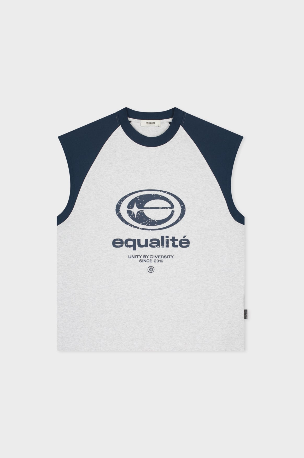 ELAN RAGLAN TANKTOP | MELANGE GREY & NAVY