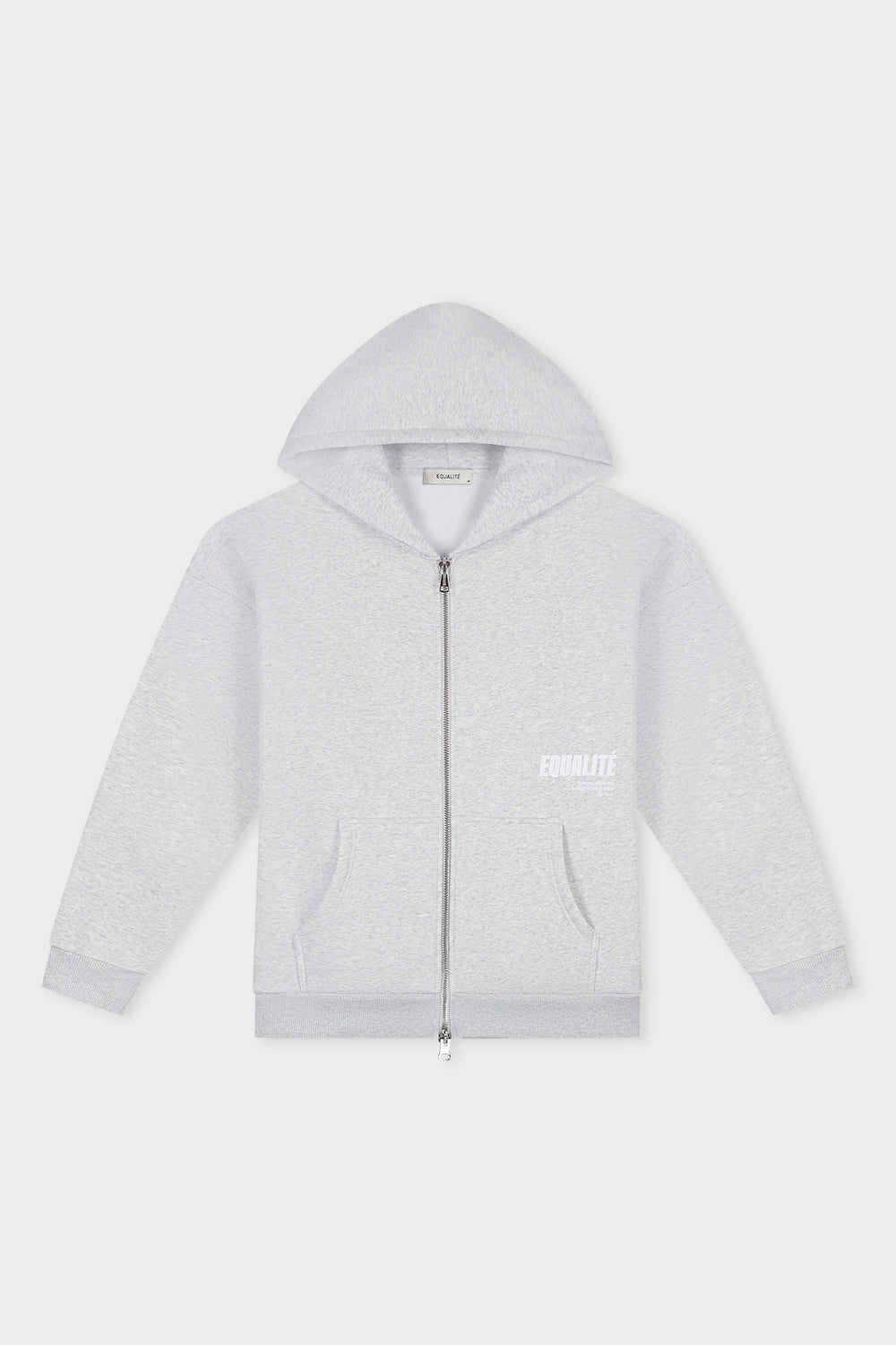 ELIA OVERSIZED FULL ZIP HOODIE | MELANGE GREY