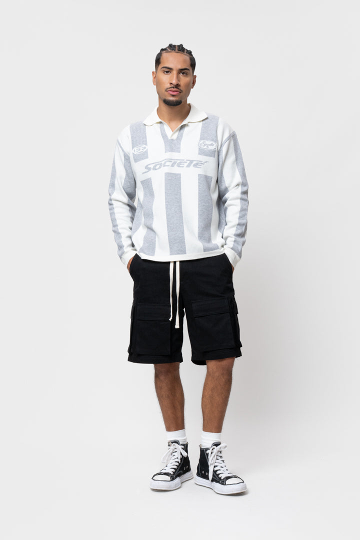 LOUIS KNIT LONGSLEEVE JERSEY | OFF-WHITE & GREY