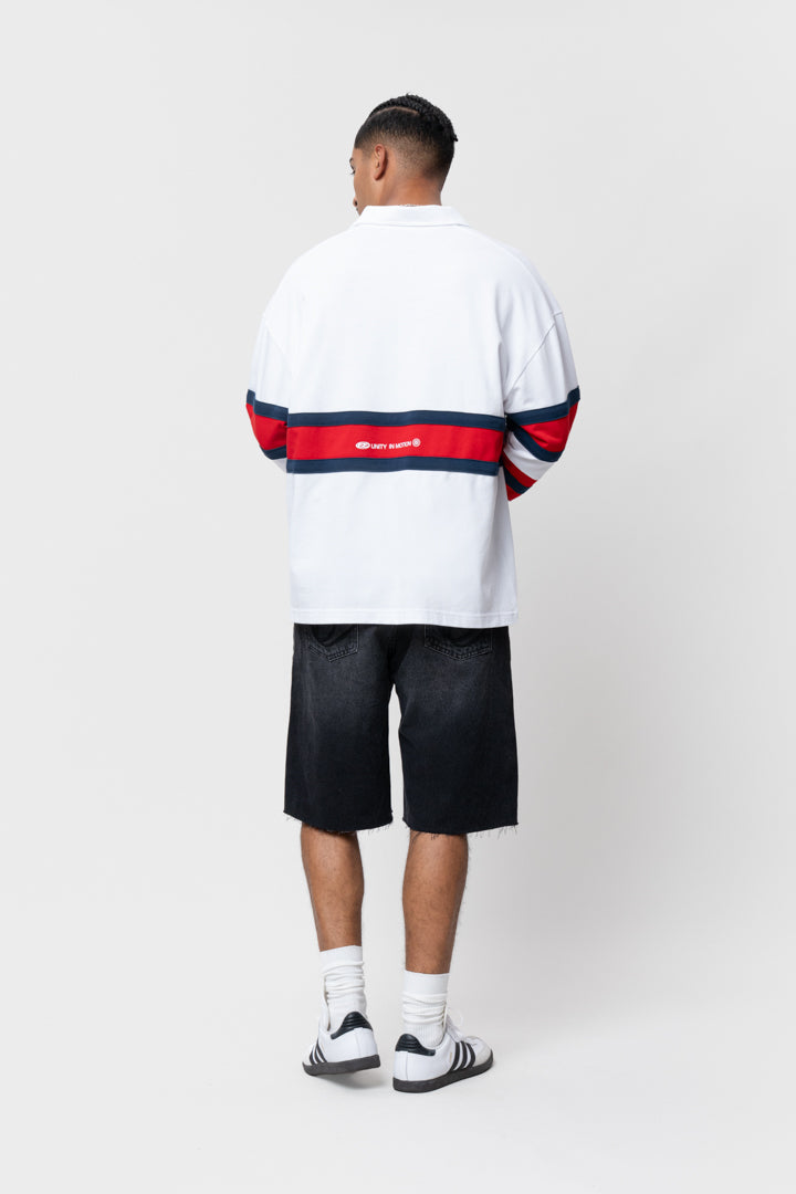 AXEL LONGSLEEVE POLO | WHITE
