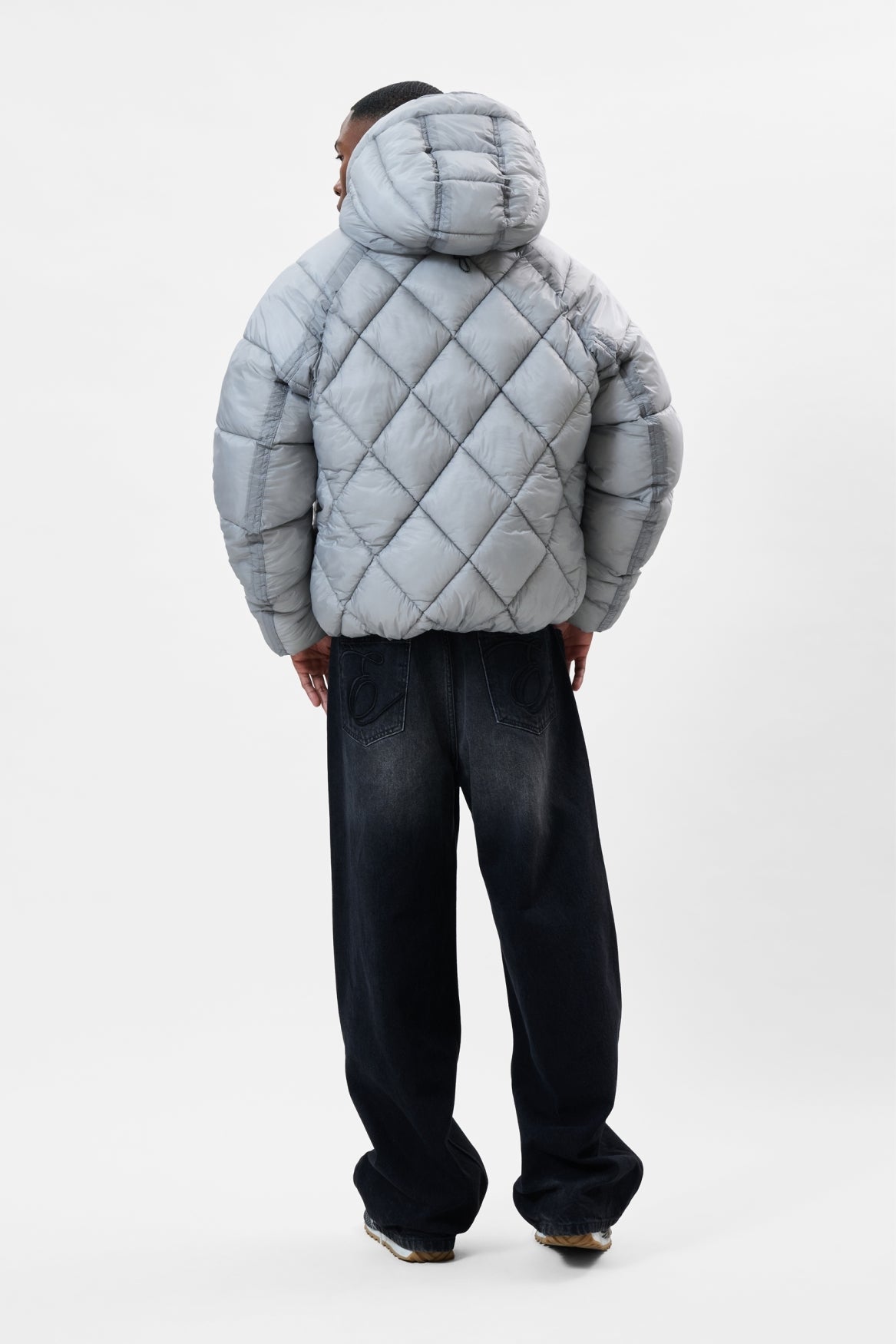 DIAMOND PUFFER JACKET | GREY