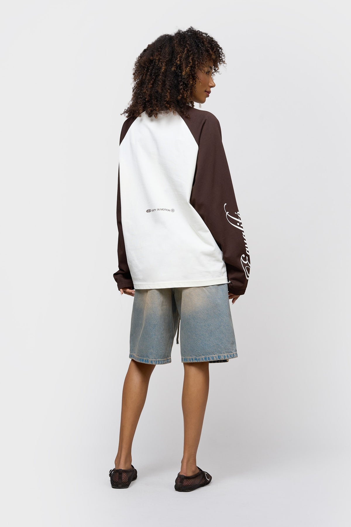 JETT RAGLAN LONGSLEEVE TEE | BROWN & OFF-WHITE