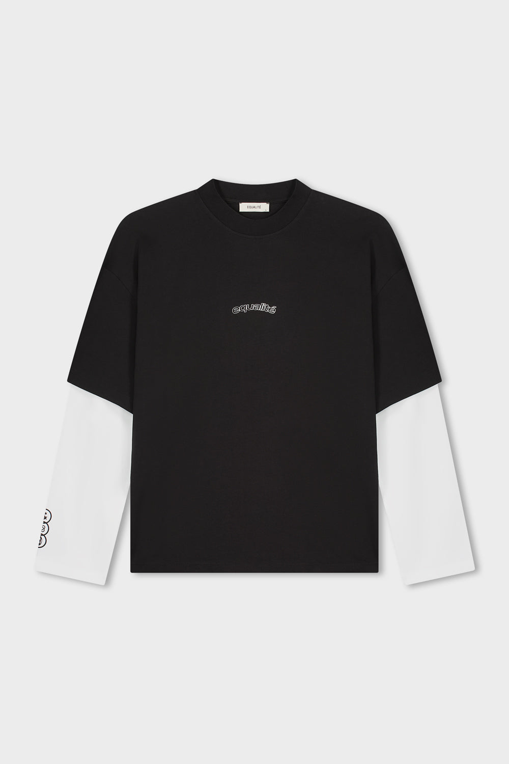 ETIENNE DOUBLE LAYER LONGSLEEVE TEE | BLACK