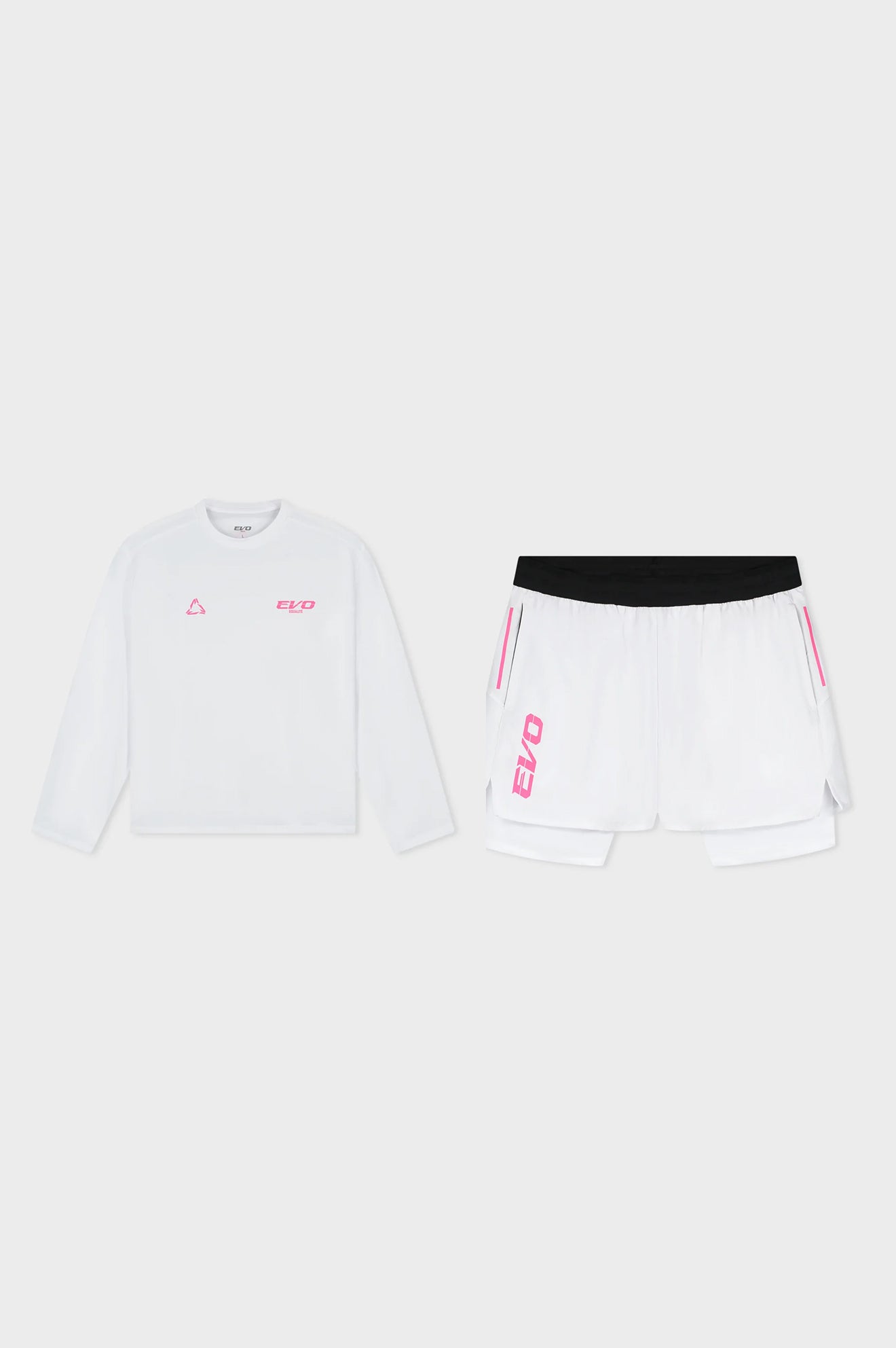 EVO LONGSLEEVE 2-IN-1 SET | WHITE & PINK