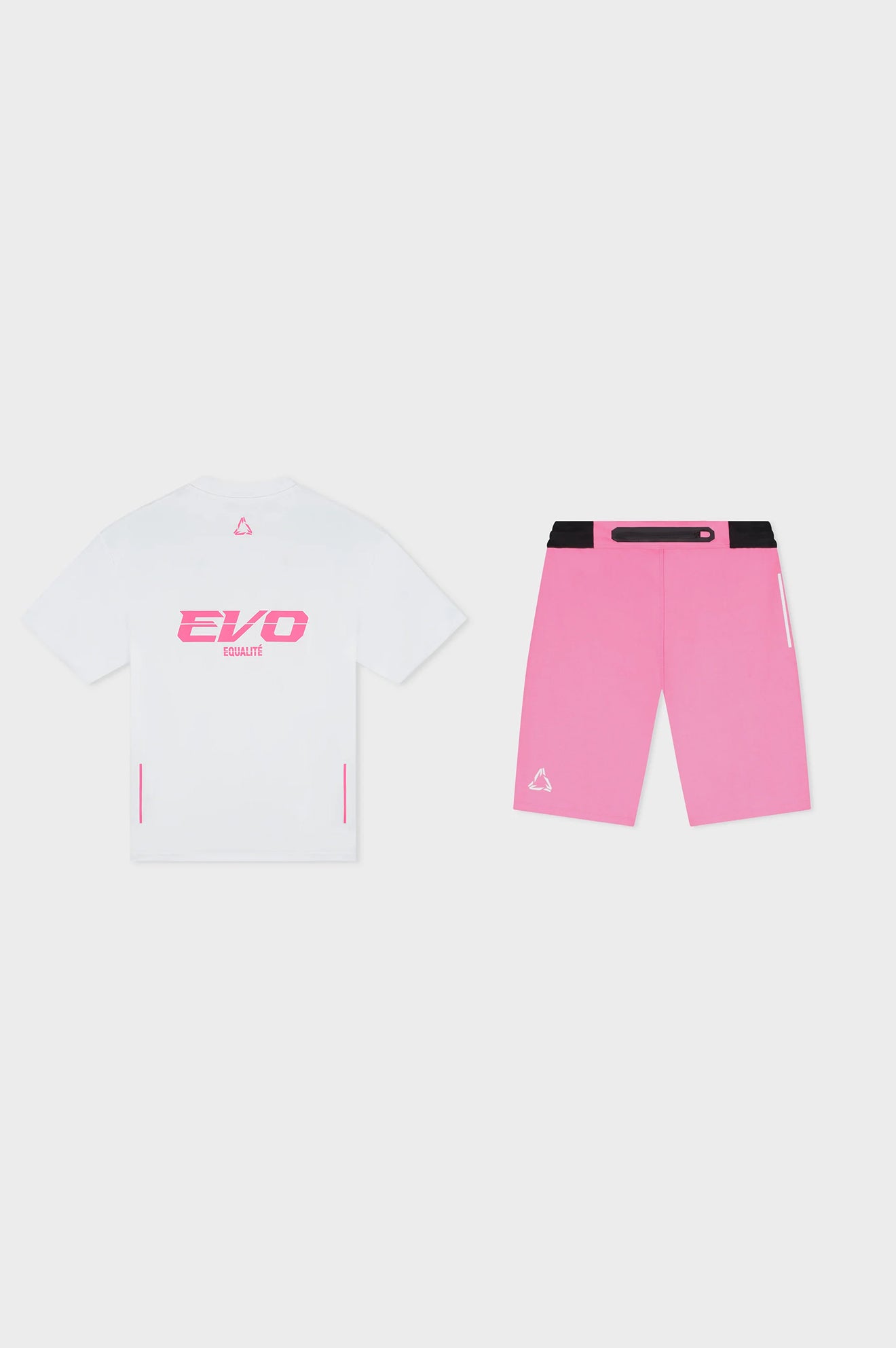 EVO TEE TIGHT SET | WHITE & PINK