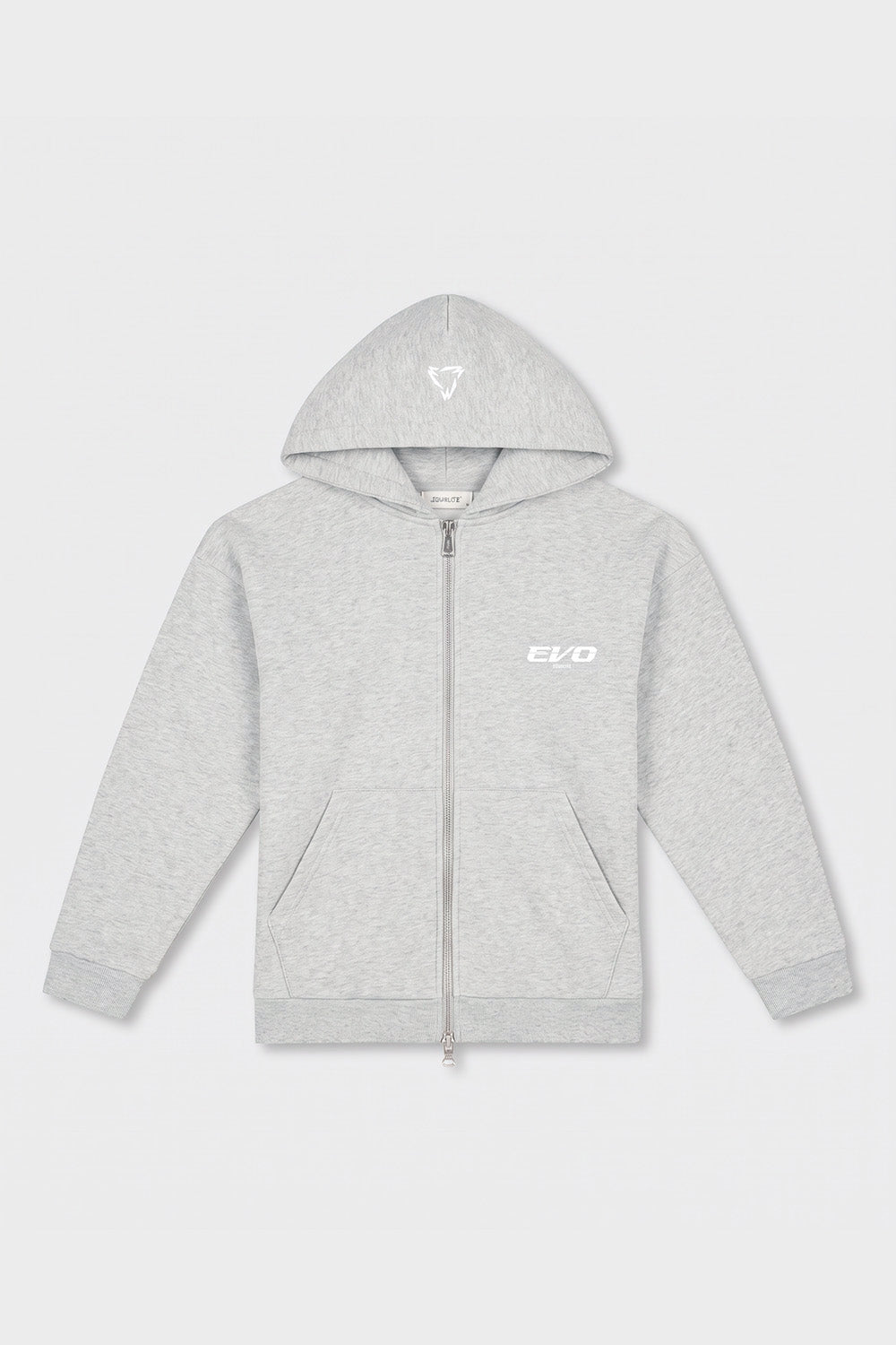 OVERSIZED SCUBA FULL ZIP HOODIE | GREY MELANGE