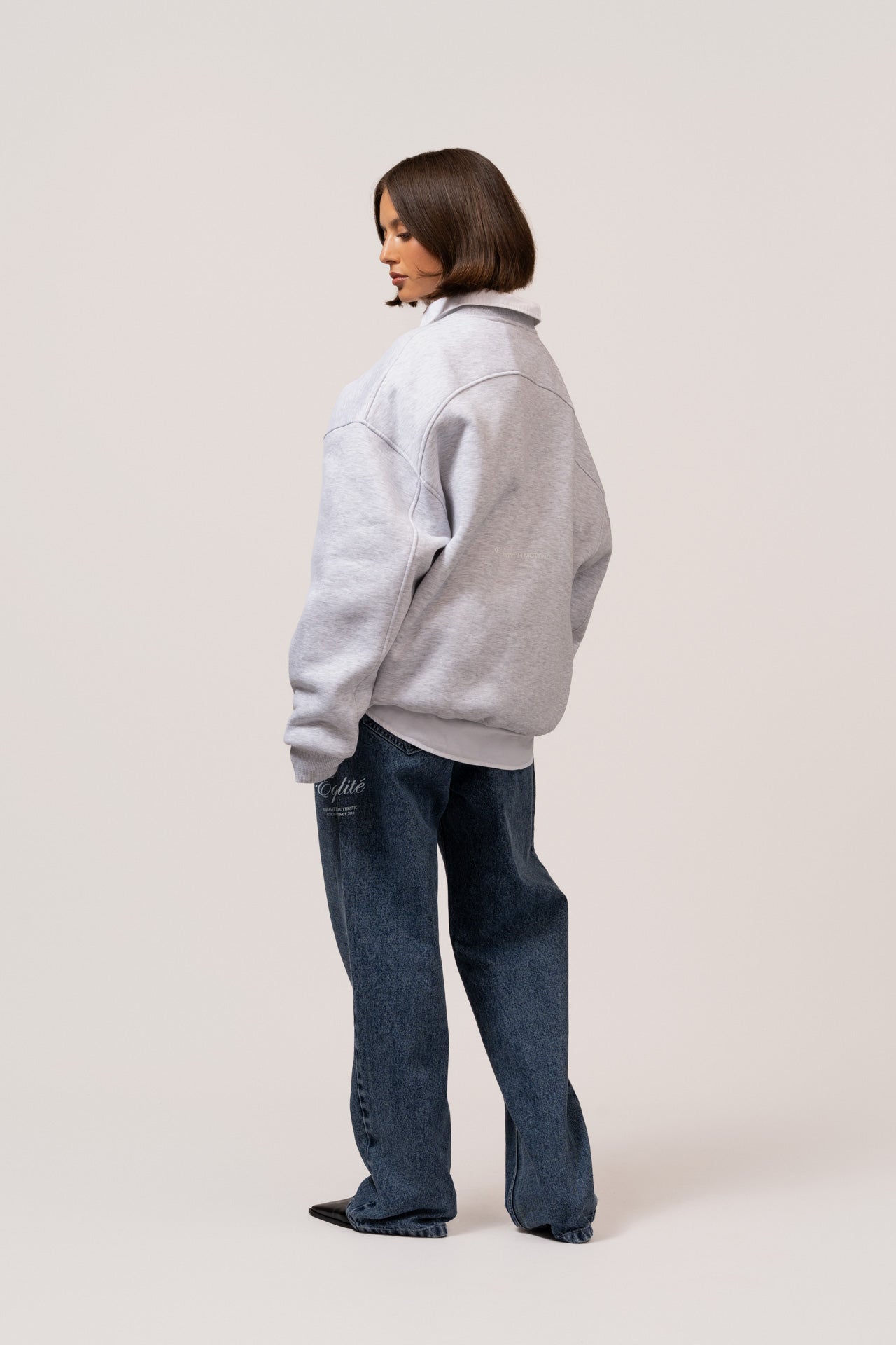 Celeste Oversized Sweater | Melange grey