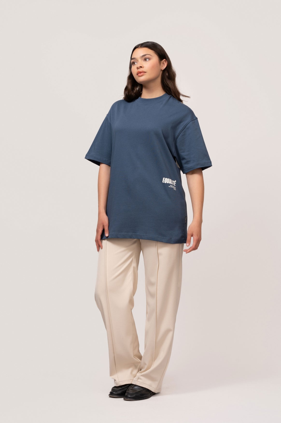 ELIA OVERSIZED TEE | NAVY