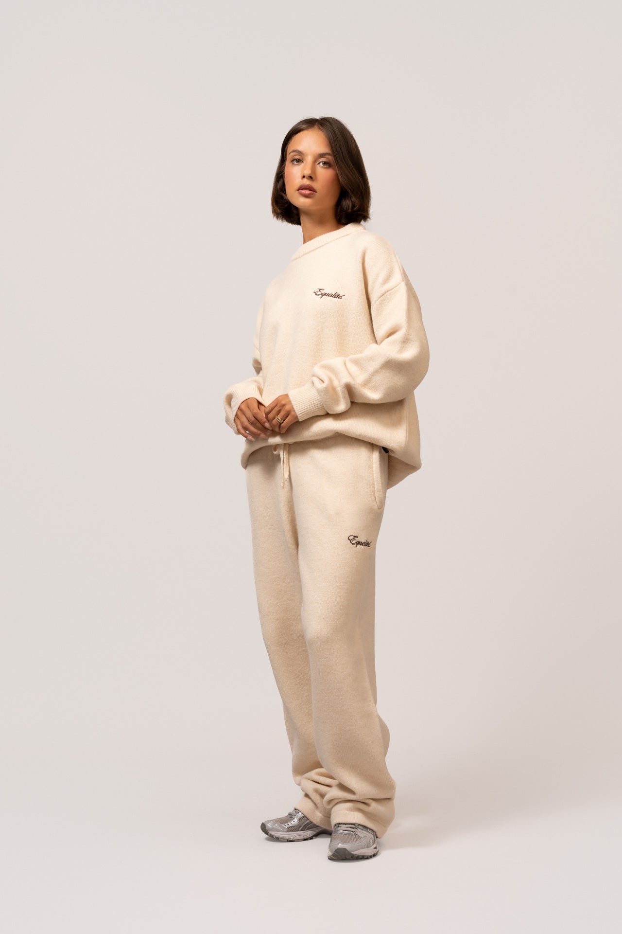 FLUFFY KNIT PANTS | OFF-WHITE
