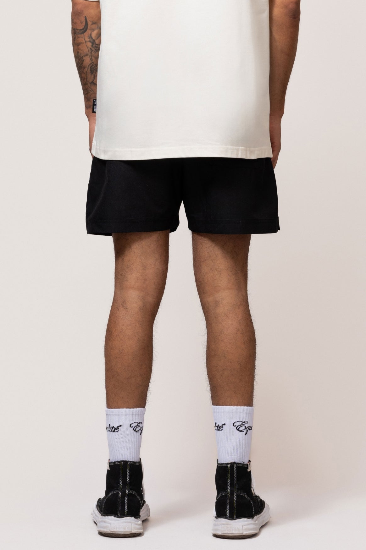LEVANA SWIM SHORTS | BLACK & OFF-WHITE