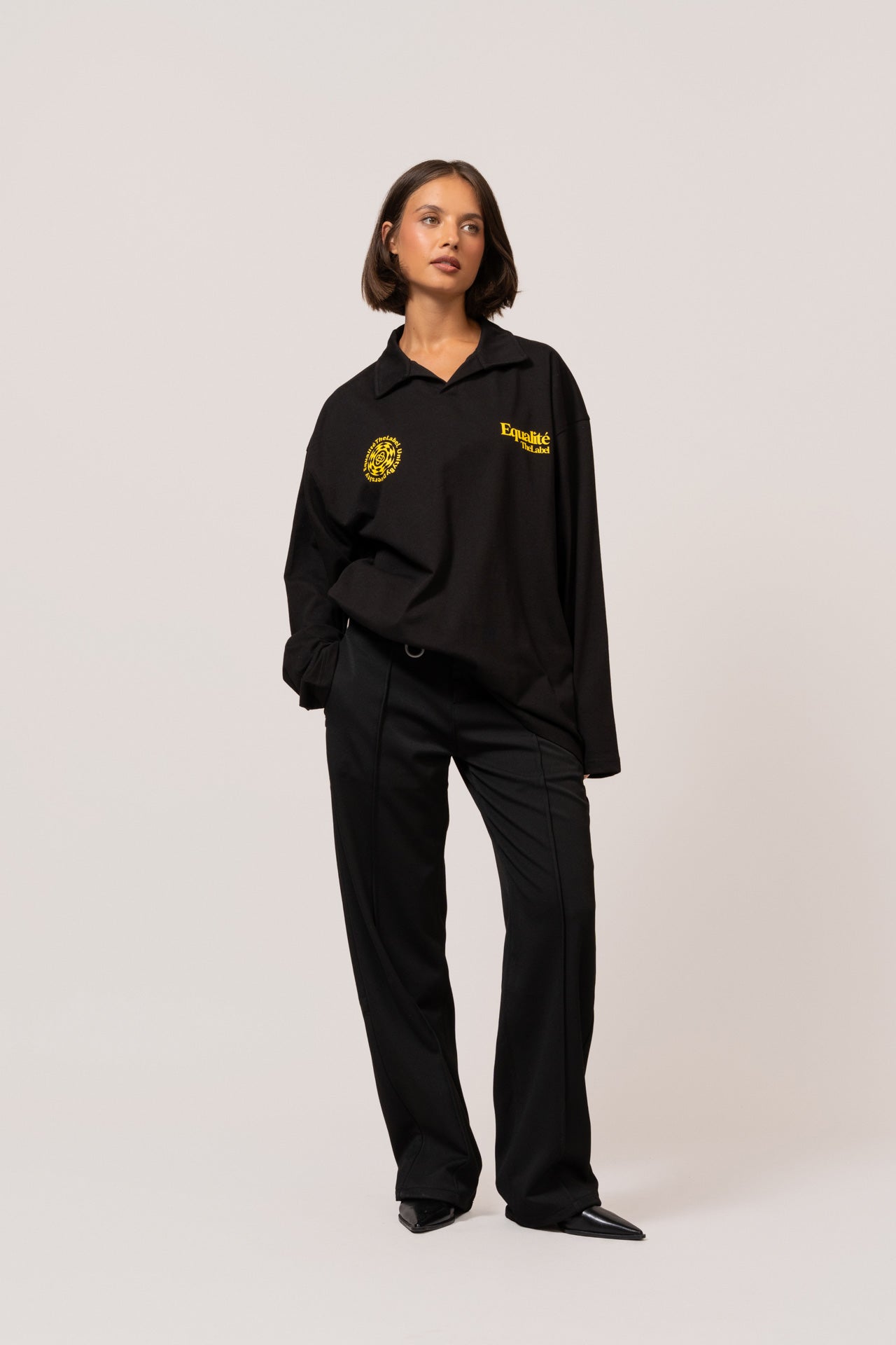 Verity Longsleeve Polo | Black