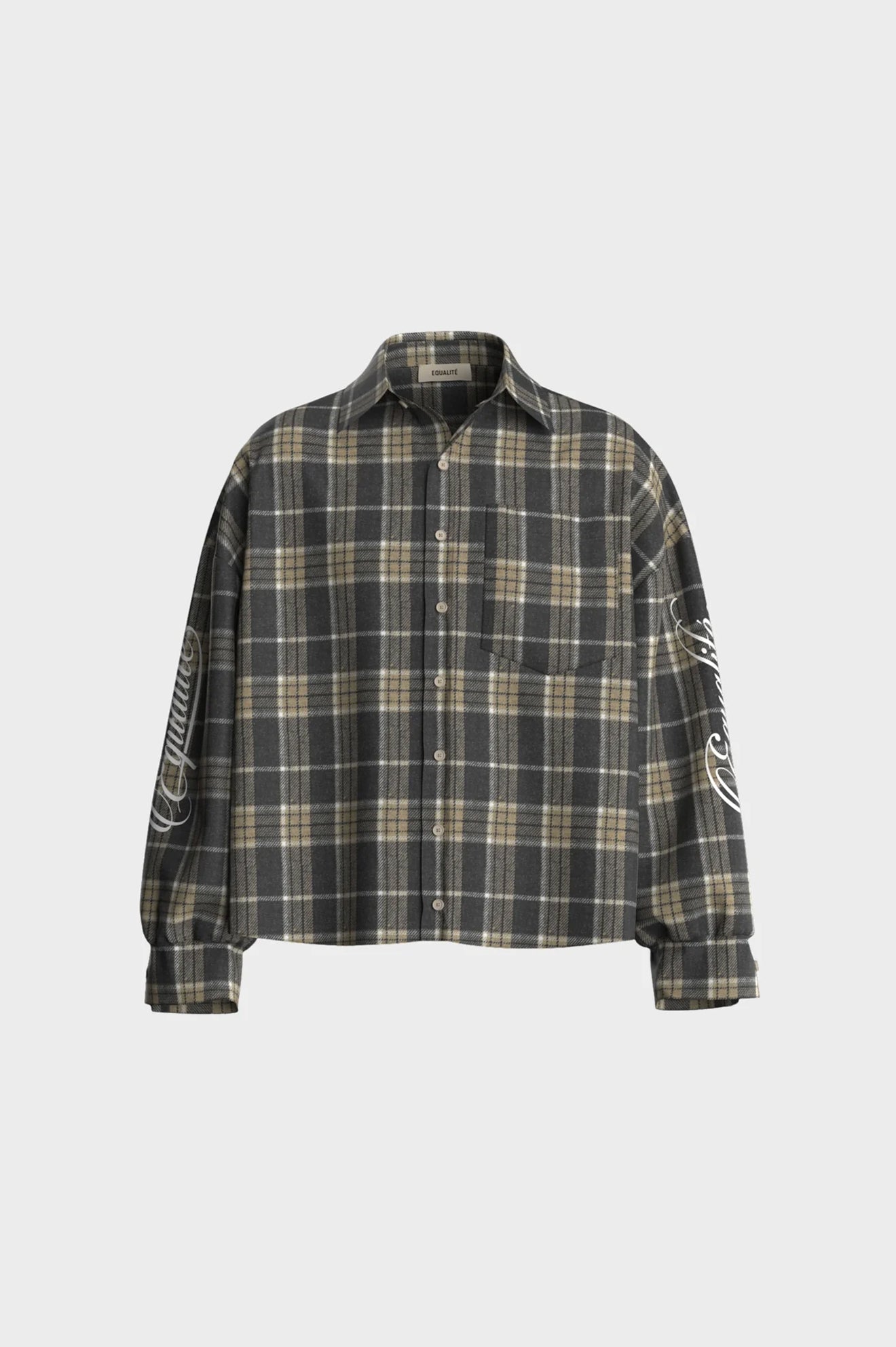 FLANNEL SHIRT | ARMY & TAUPE
