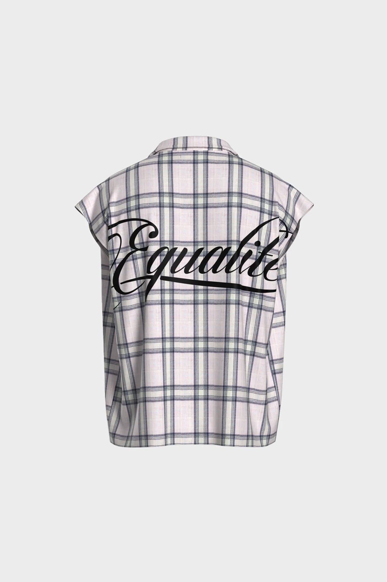 FLANNEL TANK SHIRT | PINK & NAVY