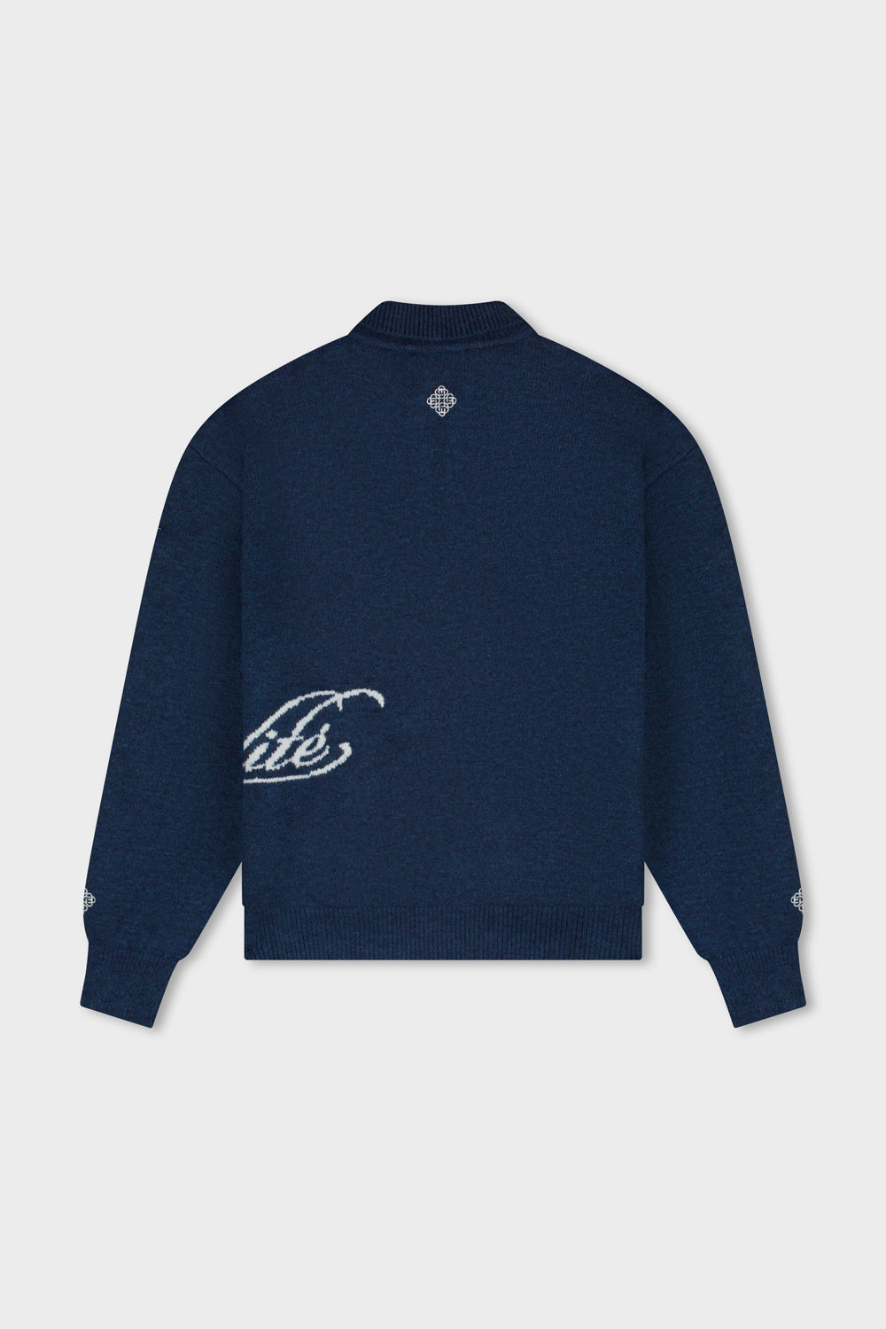 FLUFFY KNIT QUARTER ZIP POLO | NAVY