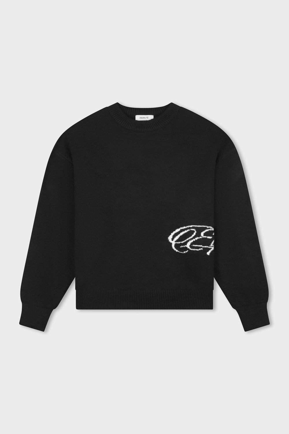 FLUFFY KNIT SWEATER | BLACK